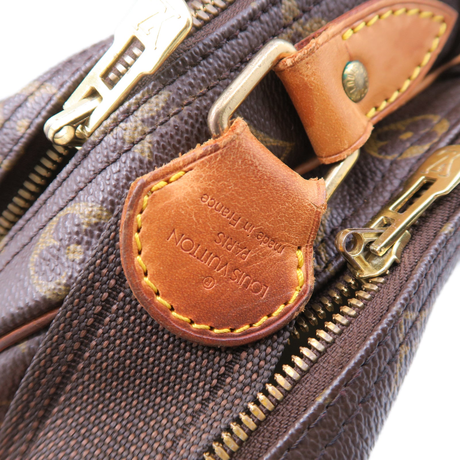 LOUIS VUITTON 【激減優惠】Monogram Reporter GM金扣肩背袋啡色