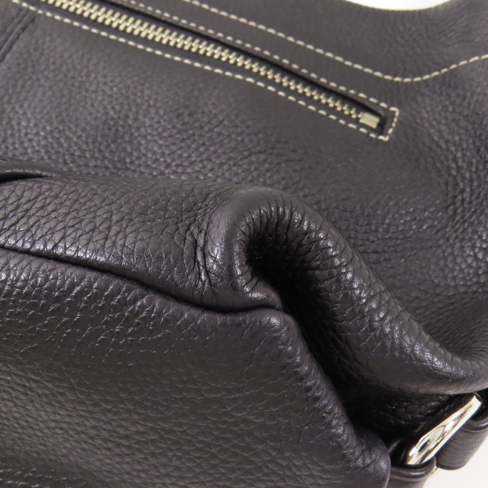 COACH 牛皮皮革Shoulder Bag銀扣肩背袋