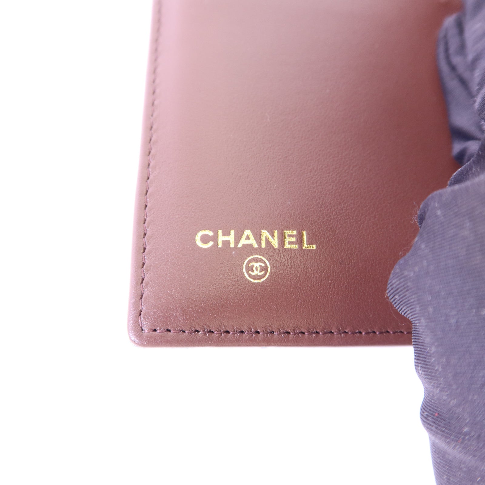 CHANEL 牛皮皮革Matelasse Tri-Fold Wallet金扣長錢包
