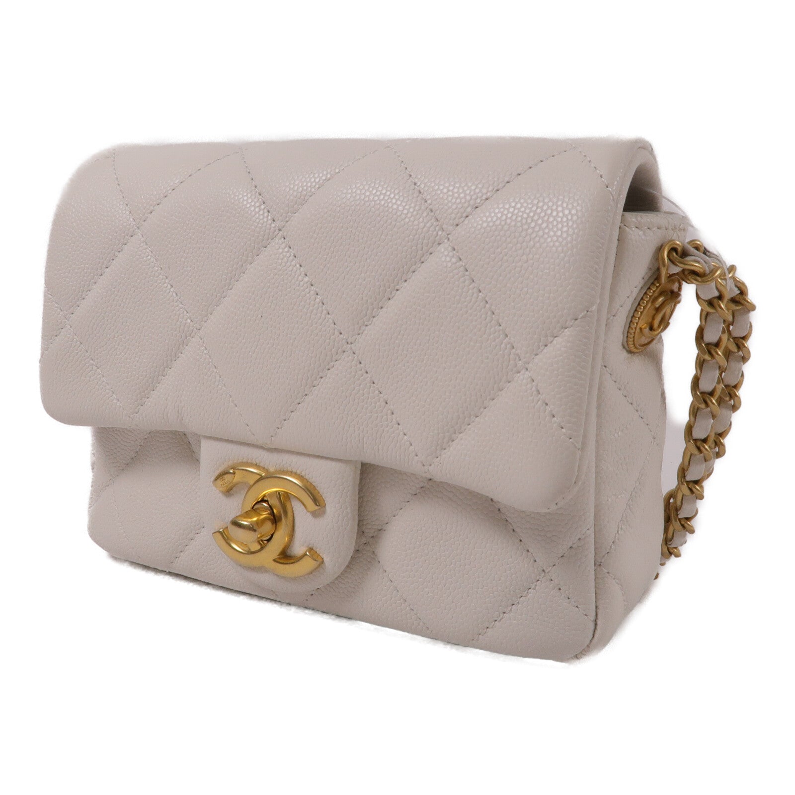 CHANEL 牛皮皮革Chain Shoulder鏈帶肩背袋