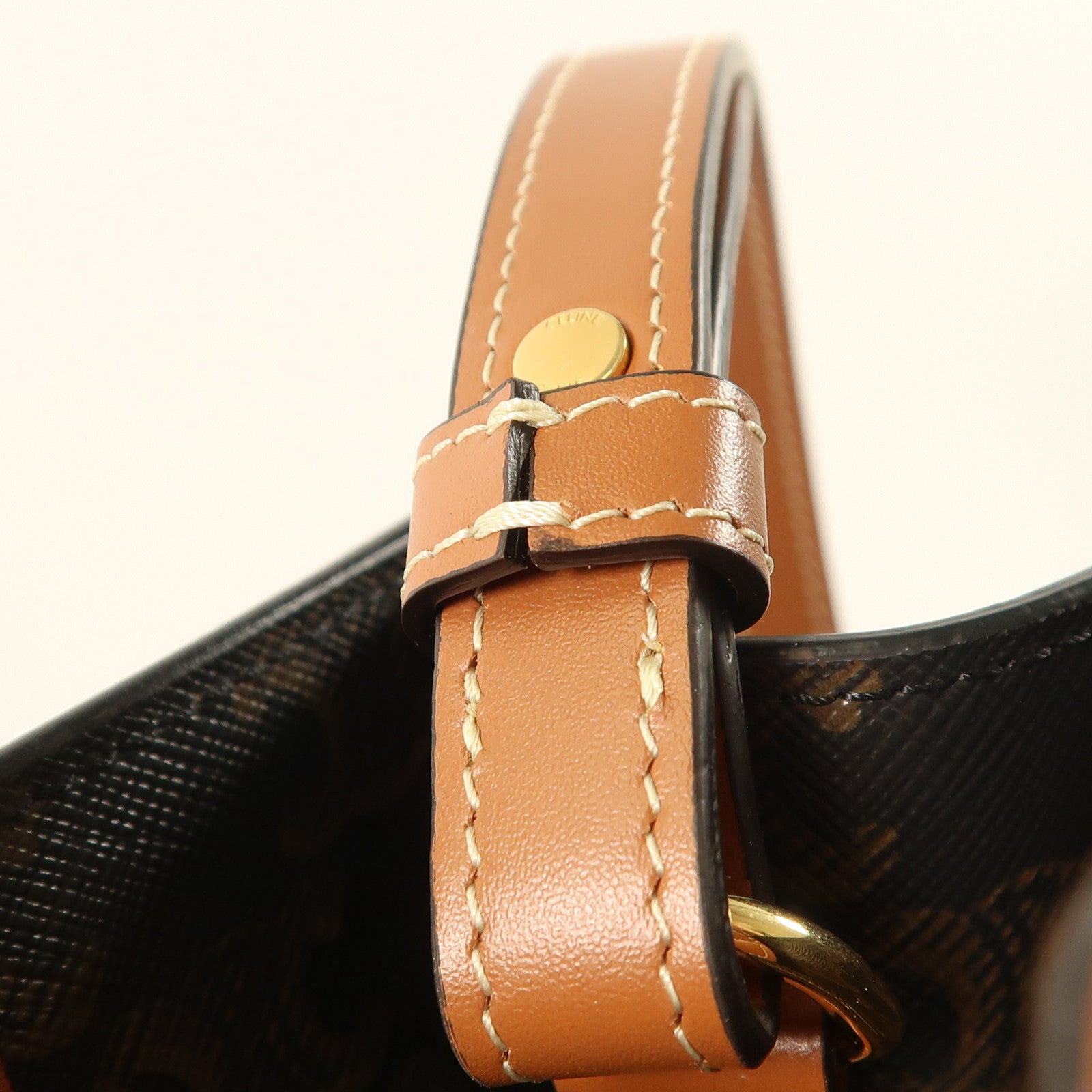 CELINE 塗層帆布Vertical Cabas In Triomphe金扣手挽肩背兩用袋