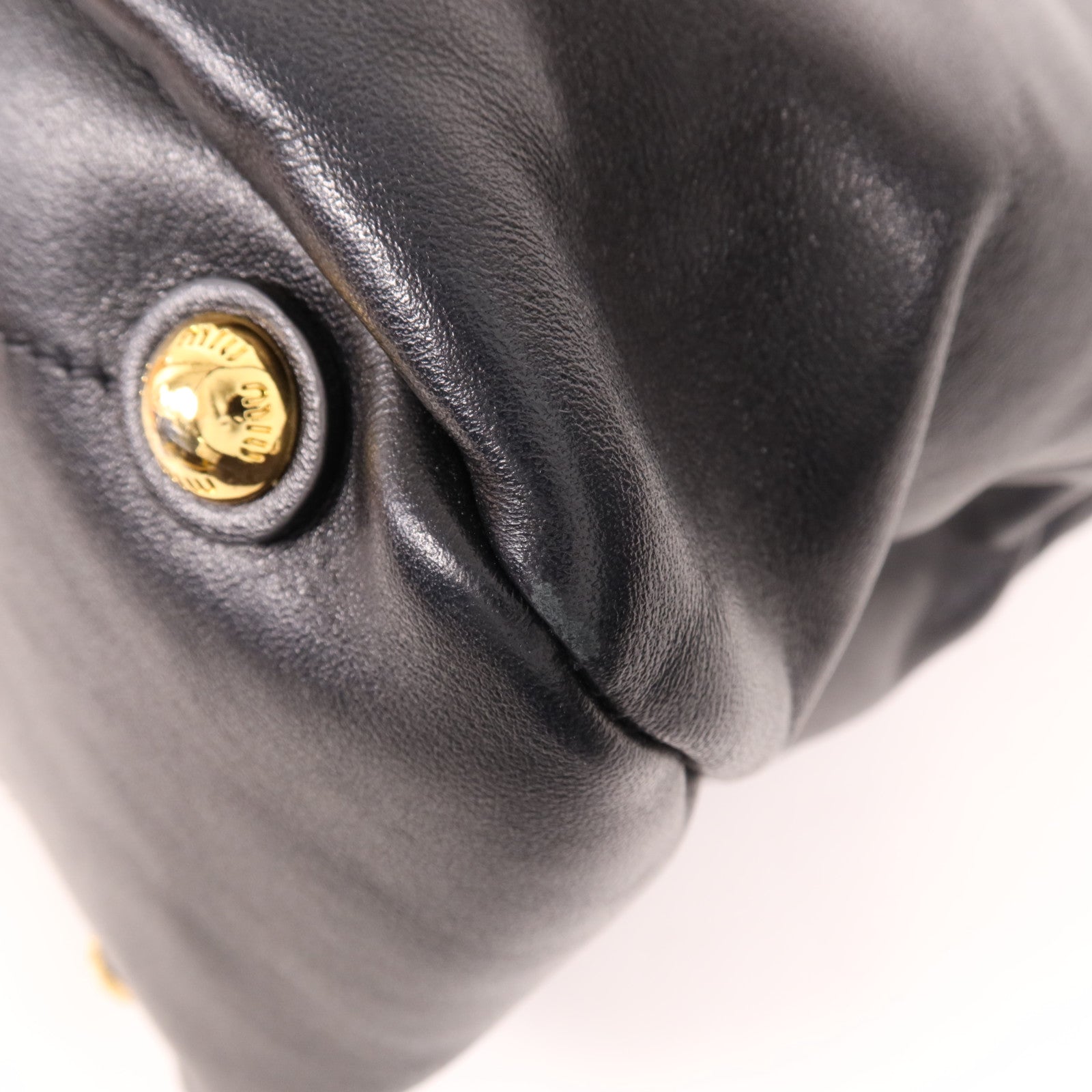 Miu Miu 牛皮皮革2 Way Shoulder金扣手挽肩背兩用袋