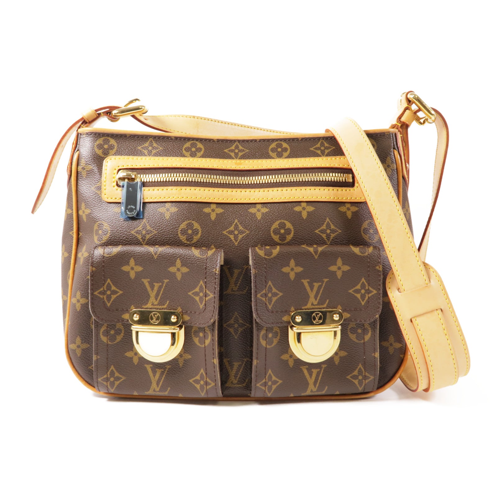 LOUIS VUITTON Monogram Hudson GM金扣肩背袋
