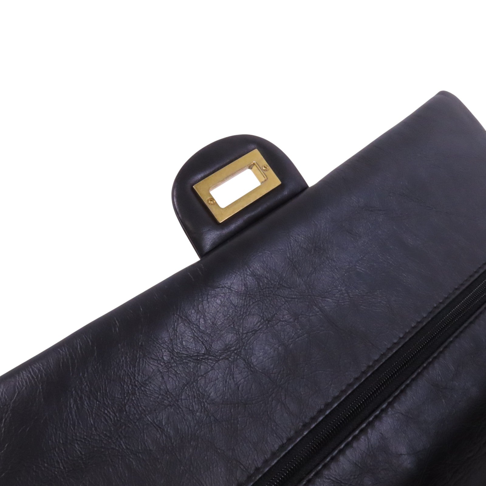 CHANEL 牛皮皮革2.55 28cm金扣鏈帶肩背袋