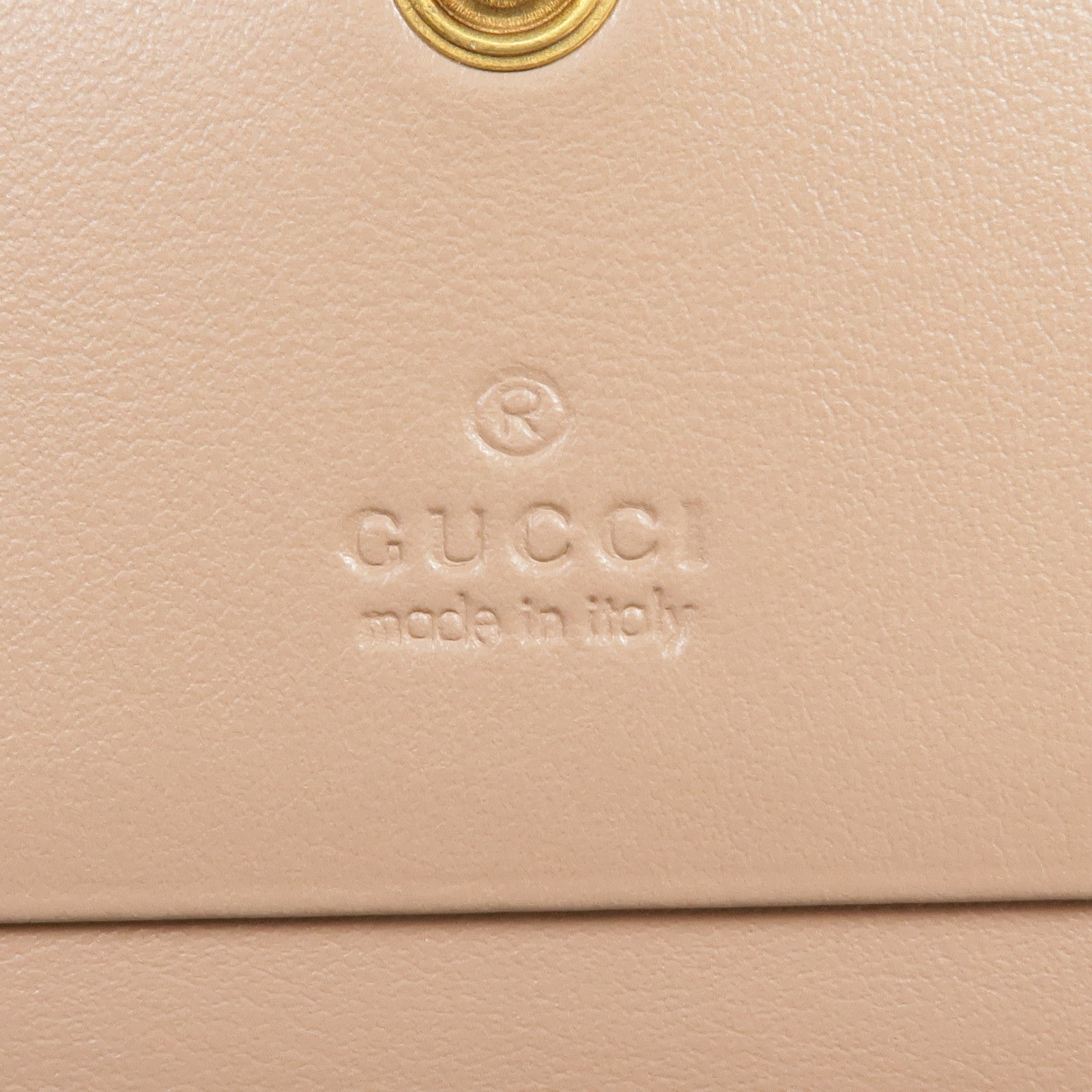 GUCCI 牛皮皮革GG Marmont Card Case Wallet金扣錢包