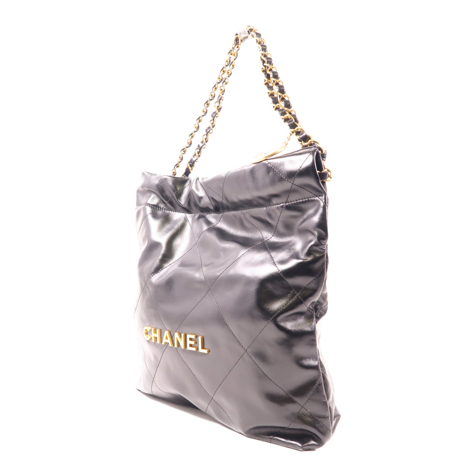CHANEL 牛皮皮革Chanel 22 Small金扣鏈帶肩背袋