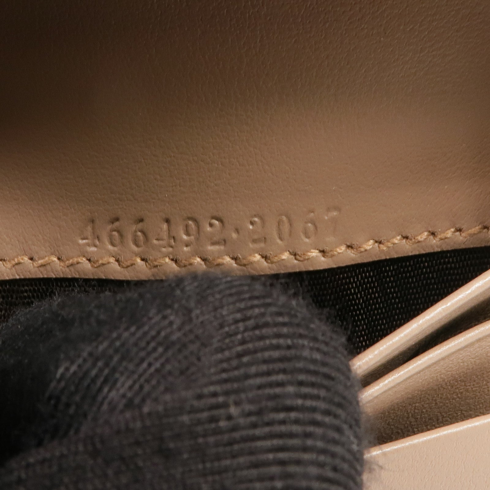 GUCCI 牛皮皮革GG Marmont Card Case Wallet金扣錢包