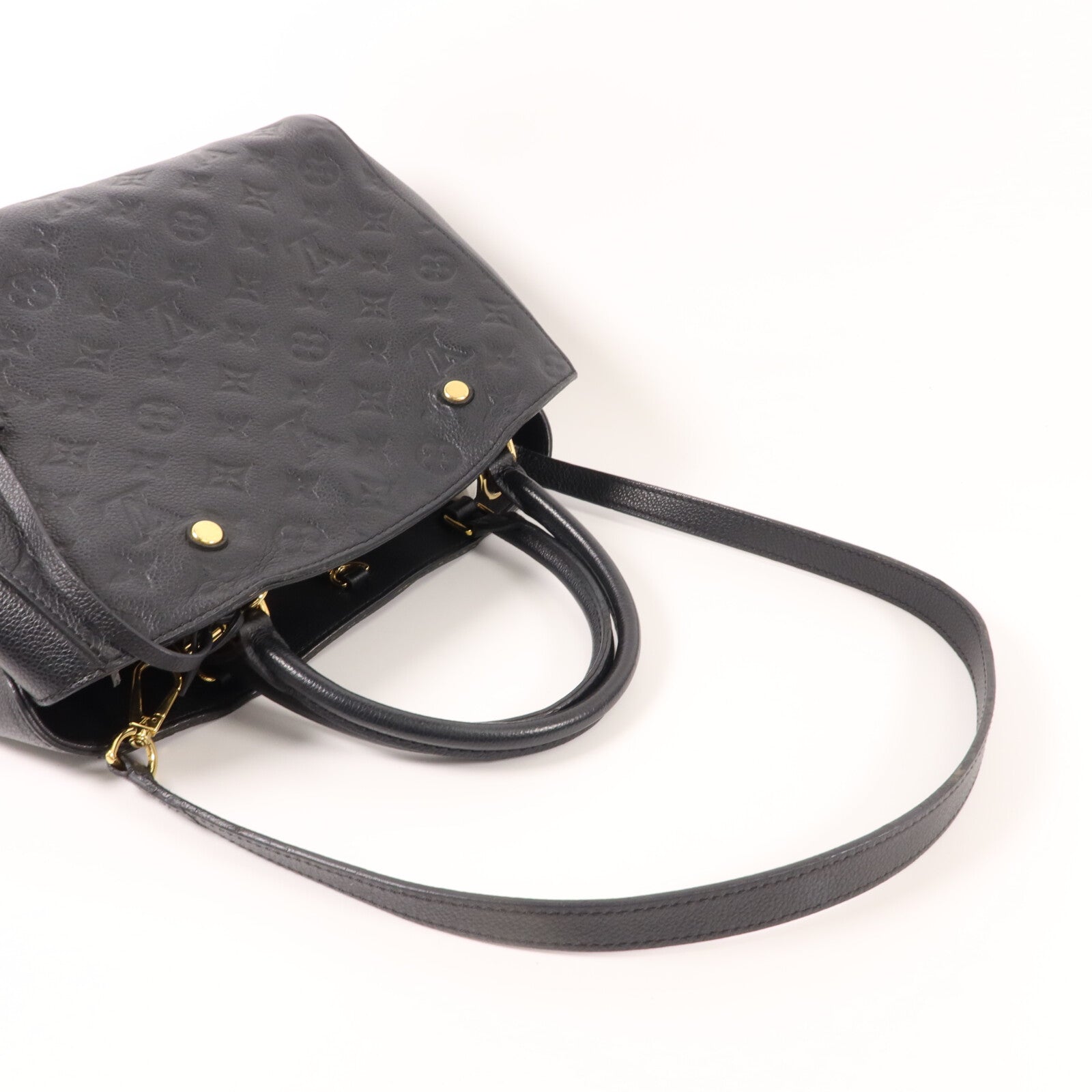 LOUIS VUITTON Monogram Empreinte Montaigne MM手挽肩背兩用袋
