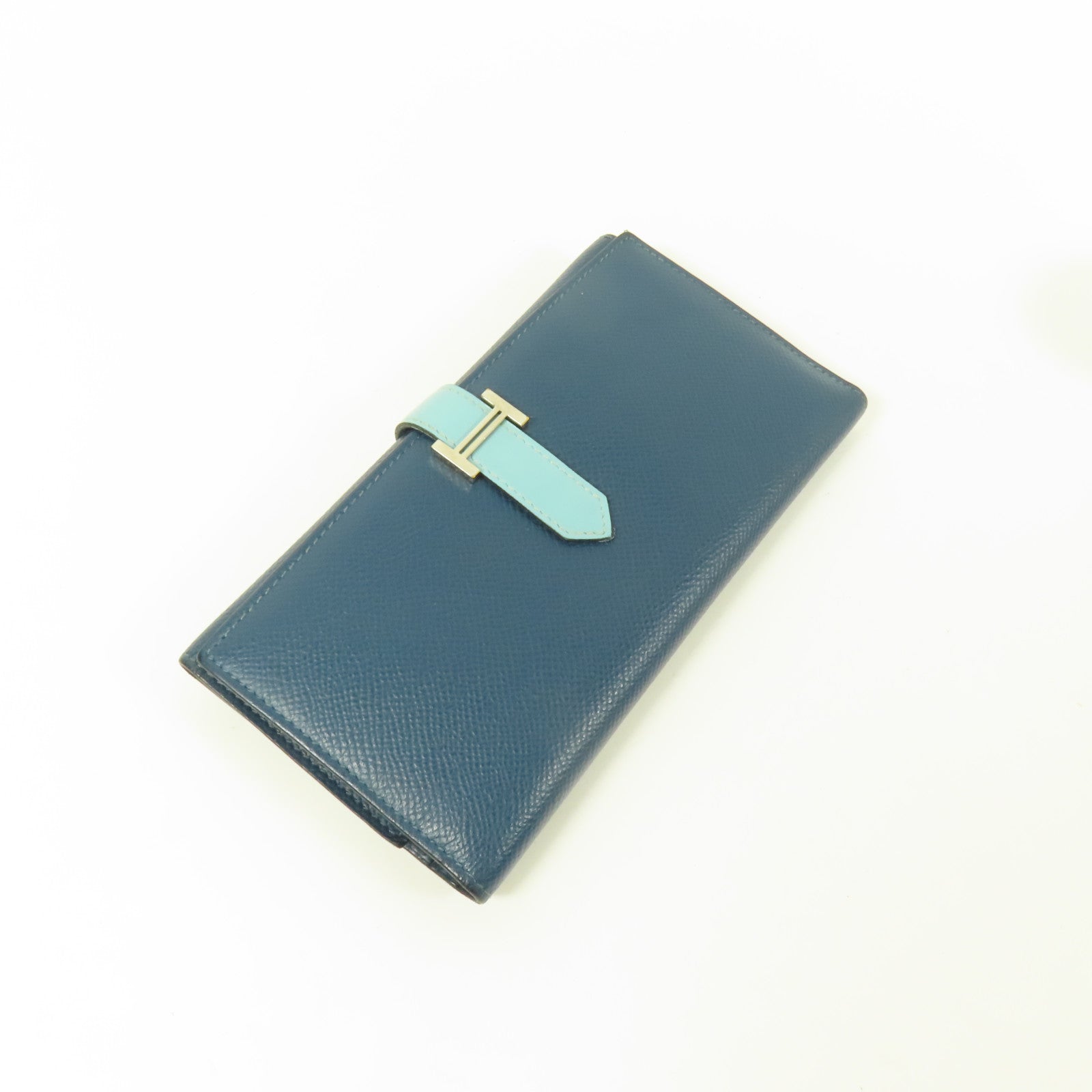HERMES Epsom皮革Bearn Trifold Wallet銀扣長錢包