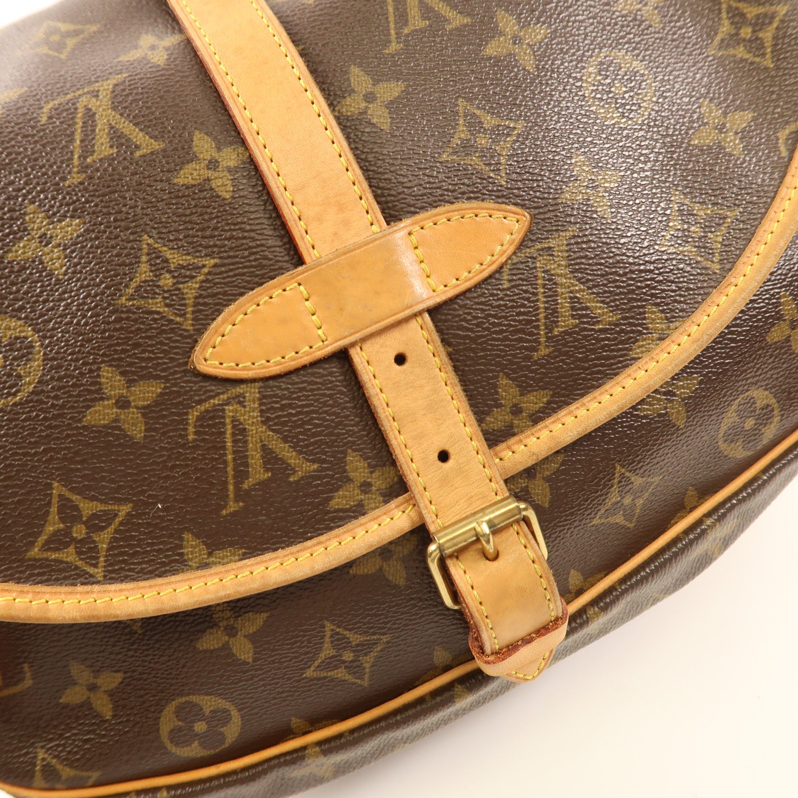 LOUIS VUITTON【激減優惠】 Monogram Saumur 30金扣肩背袋