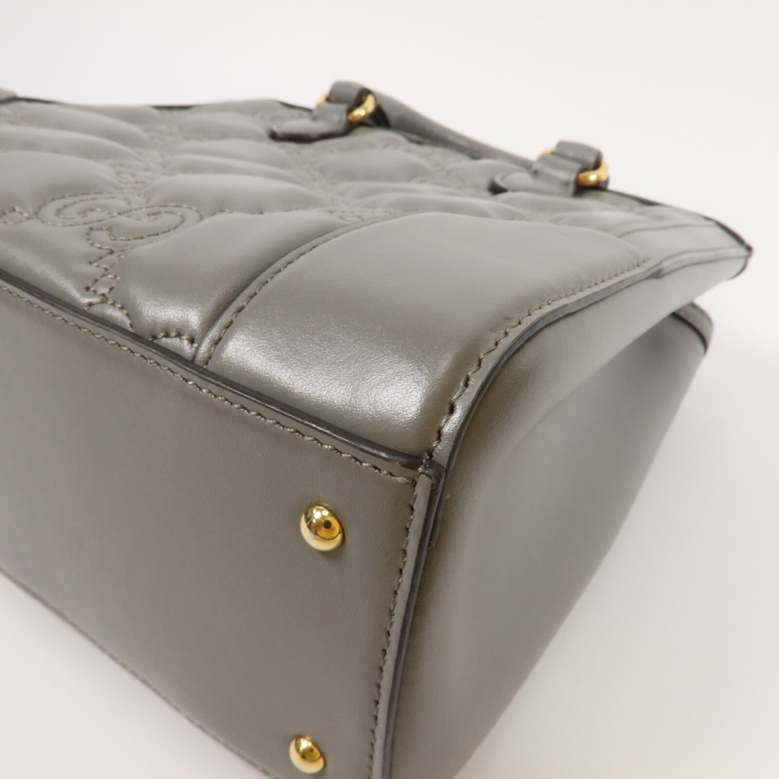 GUCCI 牛皮皮革GG Matelasse Mini Top Handle手挽肩背兩用袋