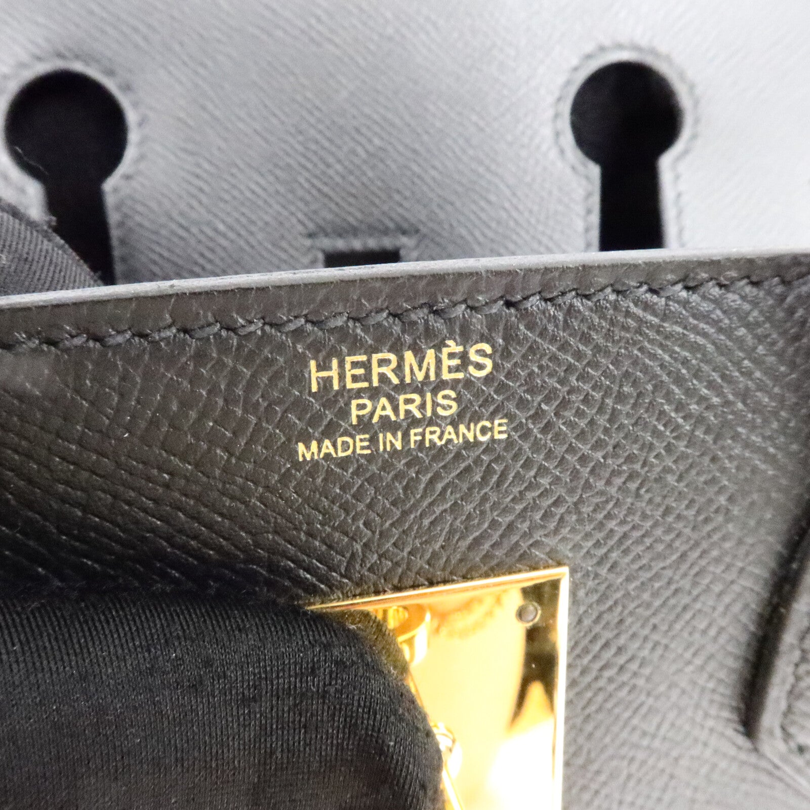 HERMES Epsom皮革Birkin 30手挽袋Noir