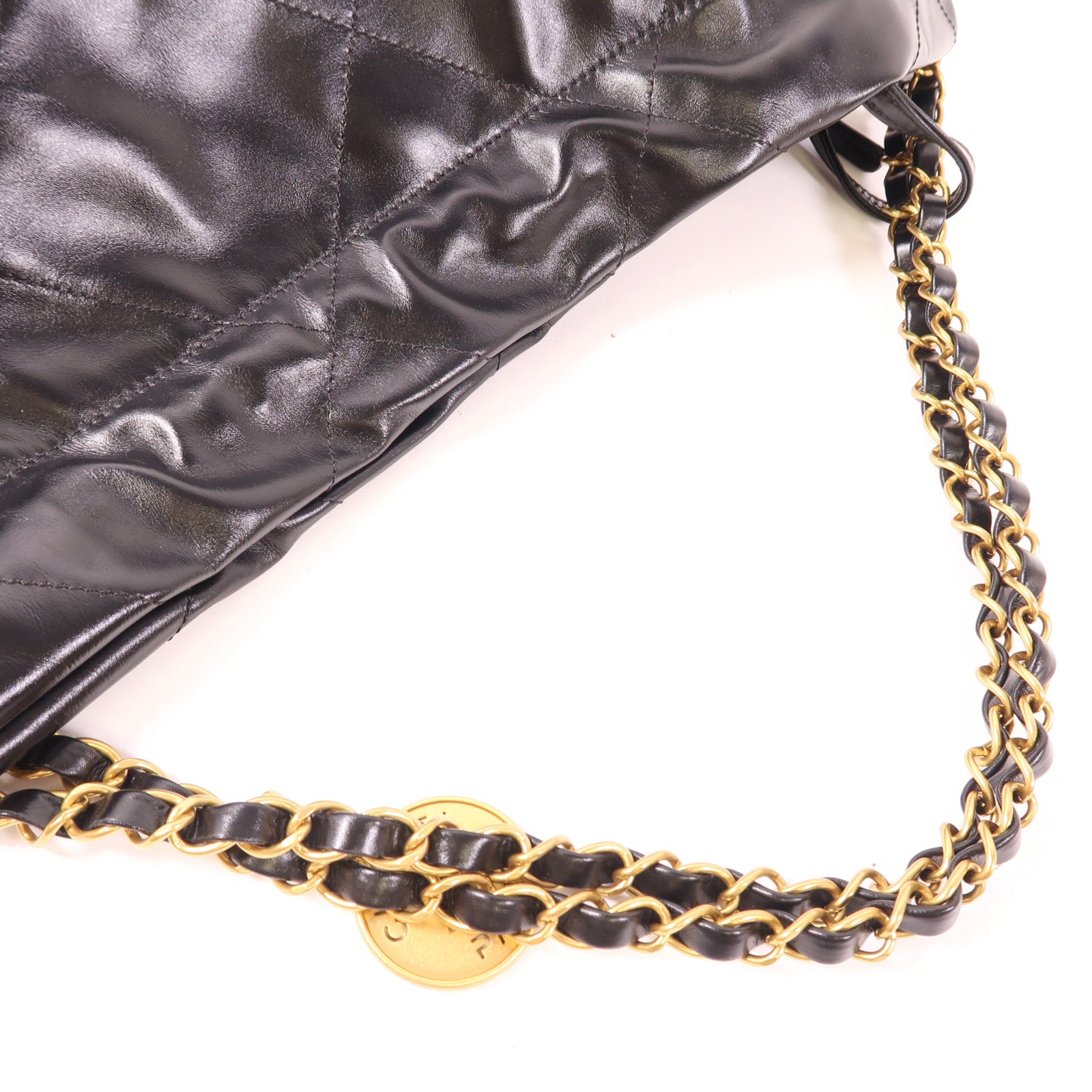 CHANEL 牛皮皮革Chanel 22 Small金扣鏈帶肩背袋