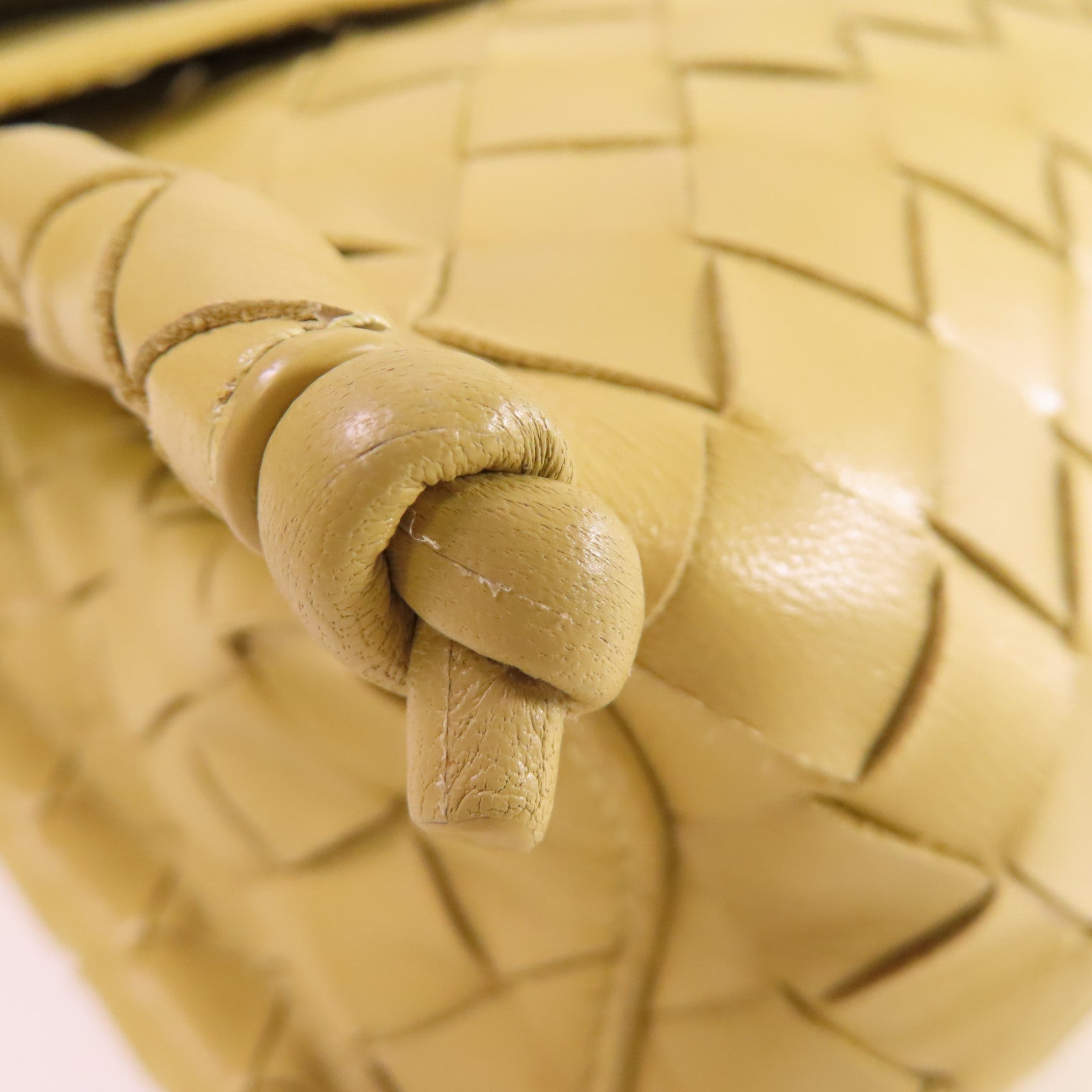 BOTTEGA VENETA 織紋皮革Shoulder Bag肩背袋黃色