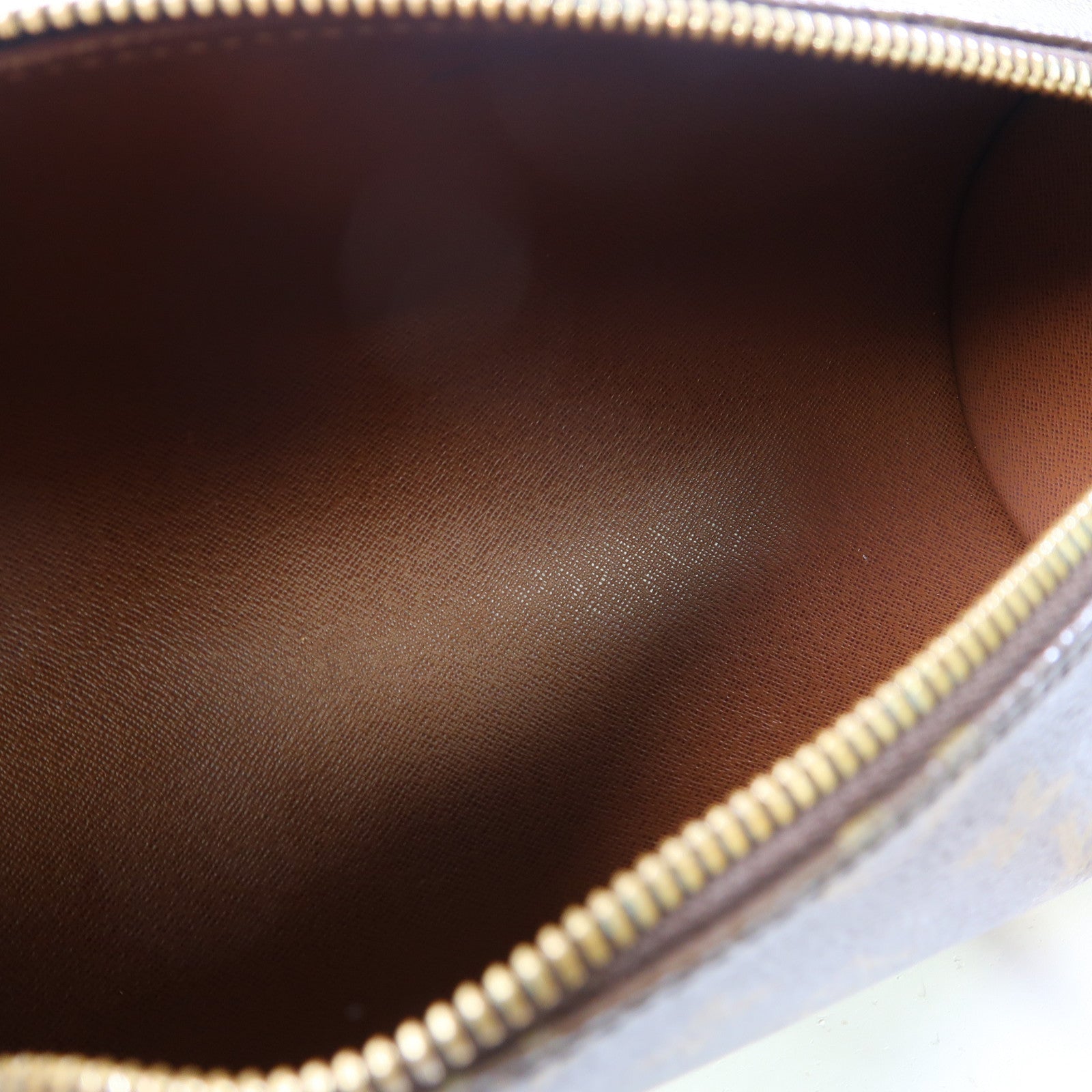 LOUIS VUITTON Monogram Papillon金扣手挽袋/肩背袋啡色