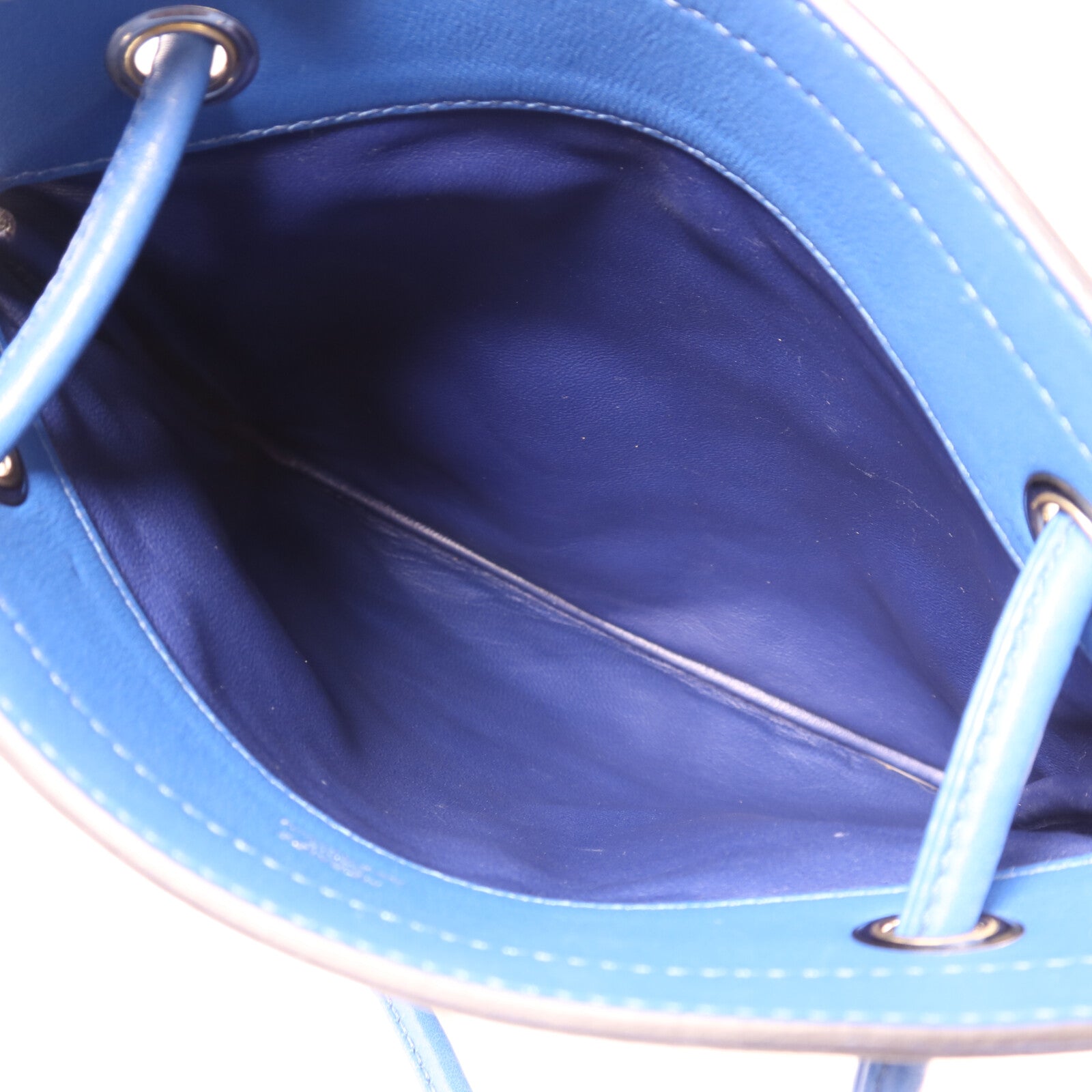 HERMES Swift皮革Aline銀扣肩背Bleu Electrique