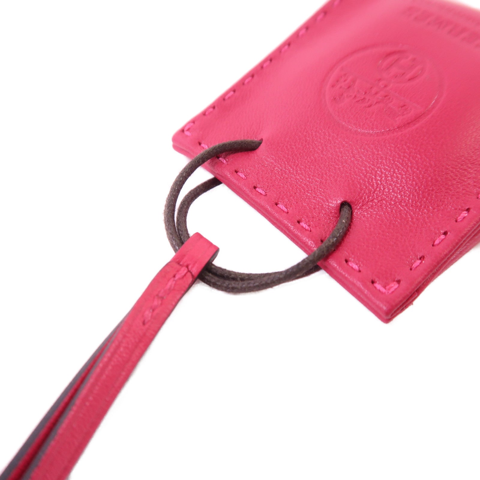 HERMES Milo/Swift皮革Sac Orange Charm掛飾