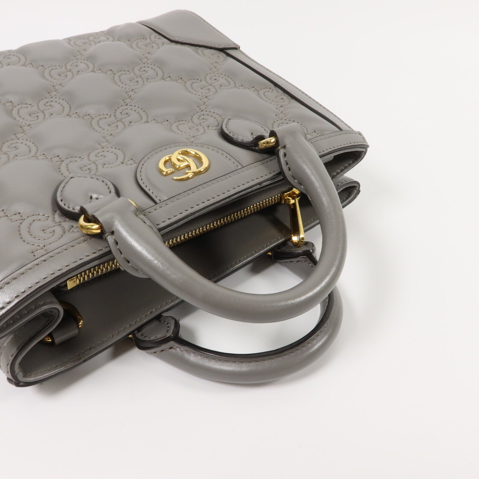 GUCCI 牛皮皮革GG Matelasse Mini Top Handle手挽肩背兩用袋
