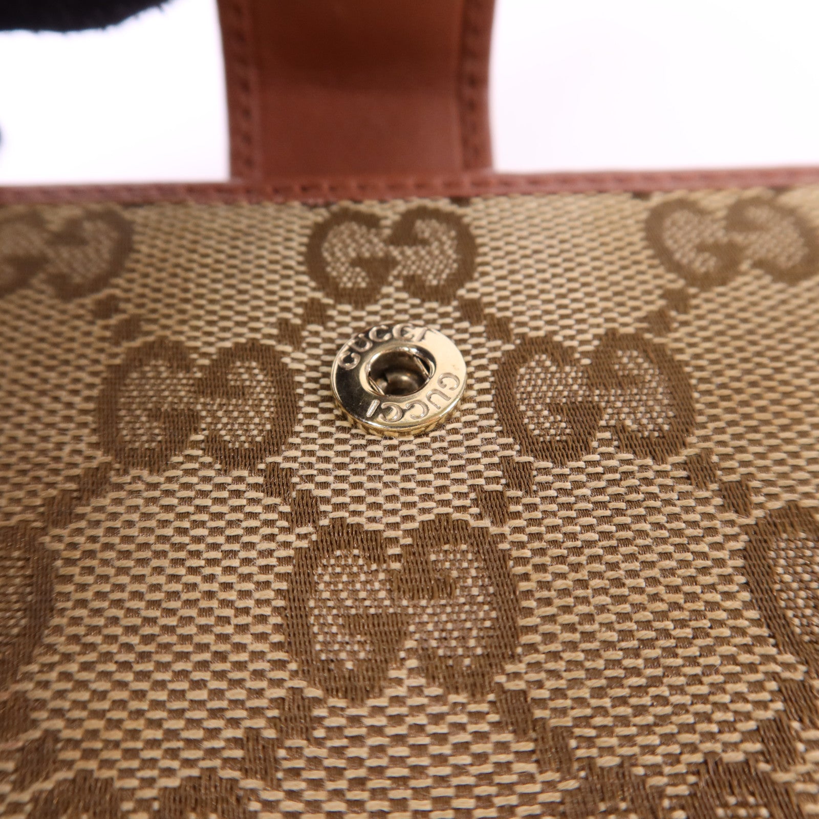 GUCCI 帆布Long Bifold Wallet金扣長錢包