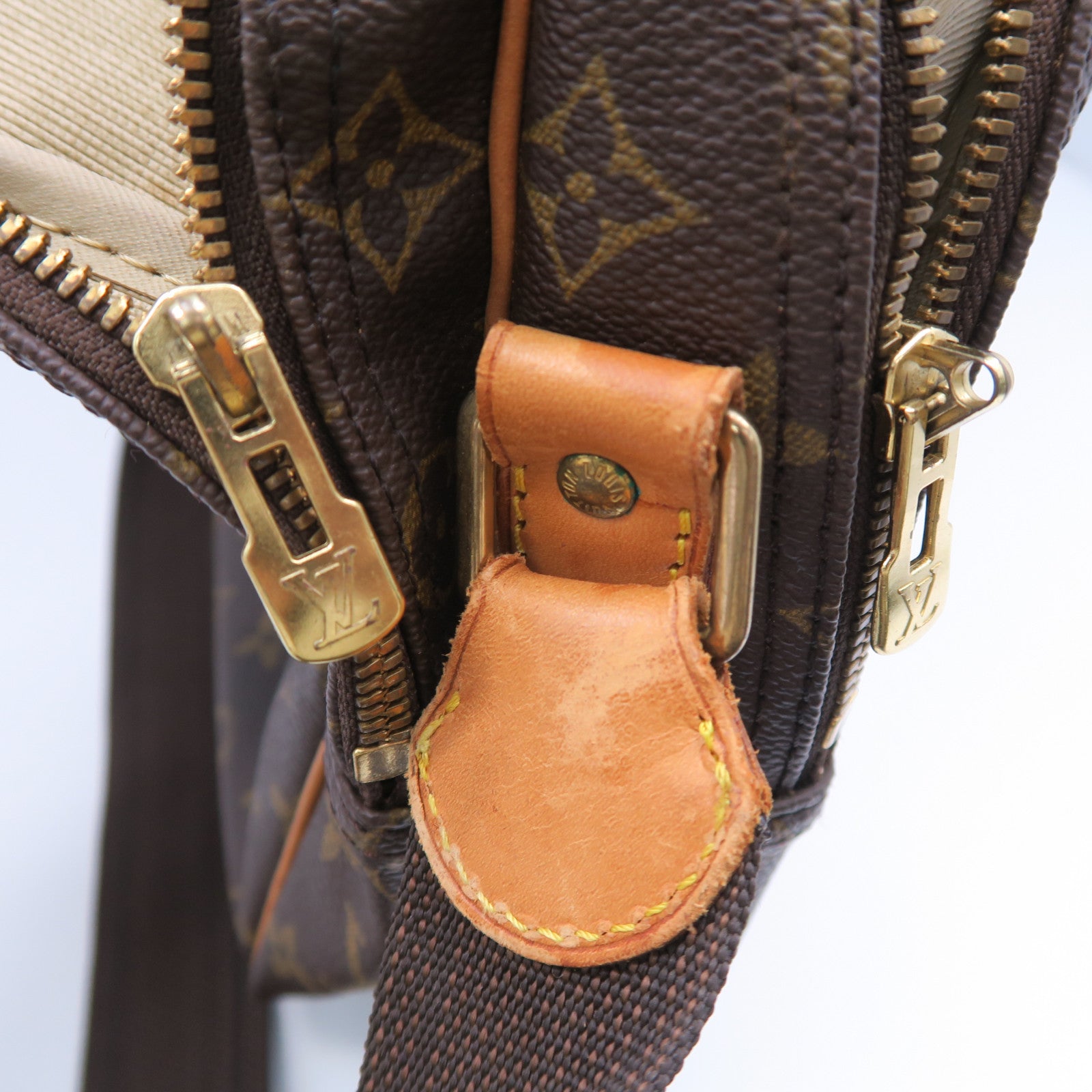 LOUIS VUITTON 【激減優惠】Monogram Reporter GM金扣肩背袋啡色