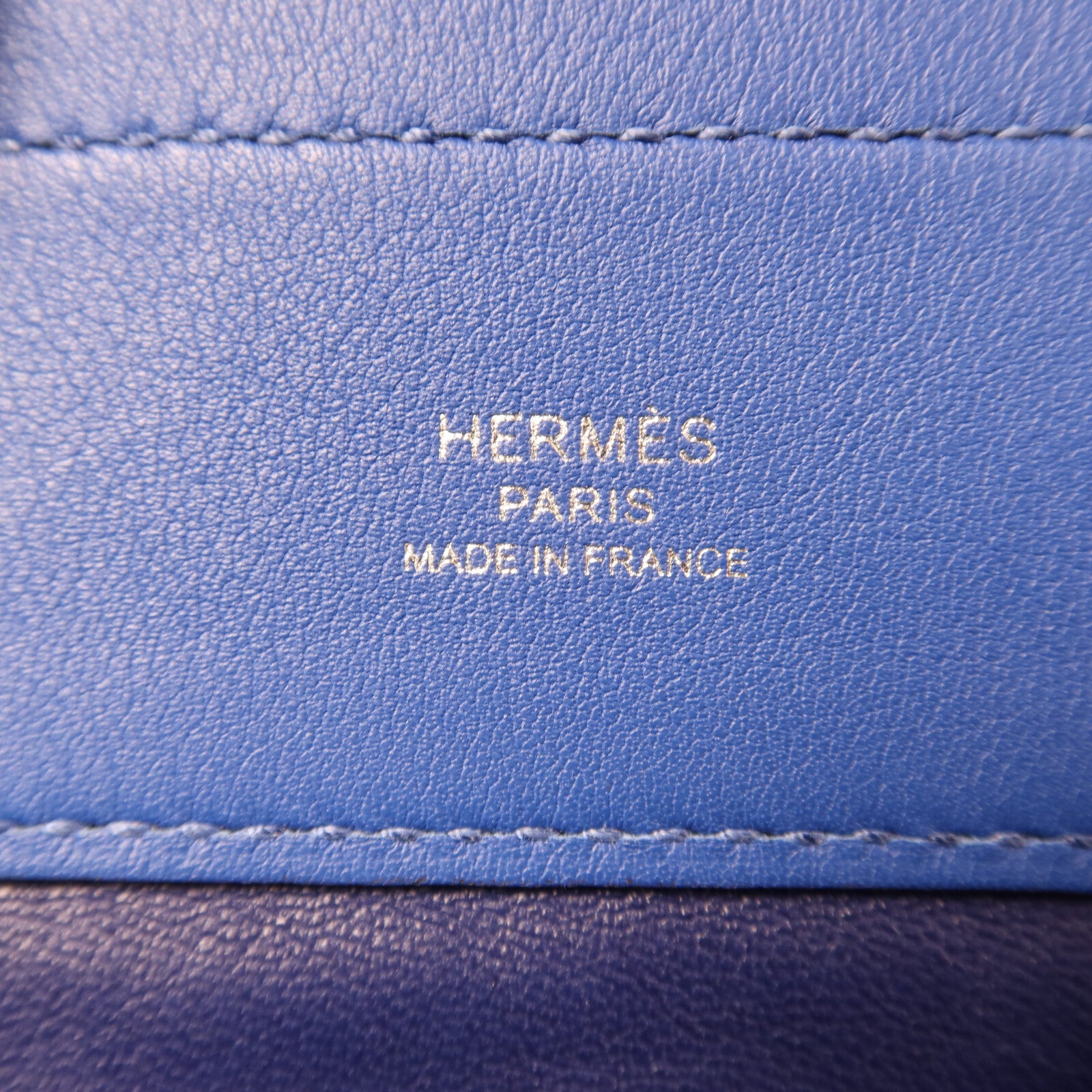 HERMES Swift皮革Aline銀扣肩背Bleu Electrique