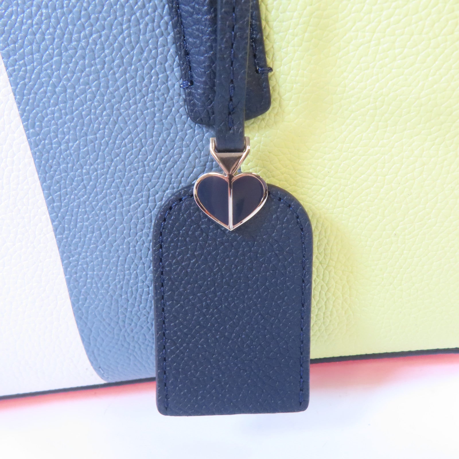 Kate Spade 牛皮皮革2Way Shoulder Bag銀扣手挽肩背兩用袋白色/粉橙色/黃色/淺藍色