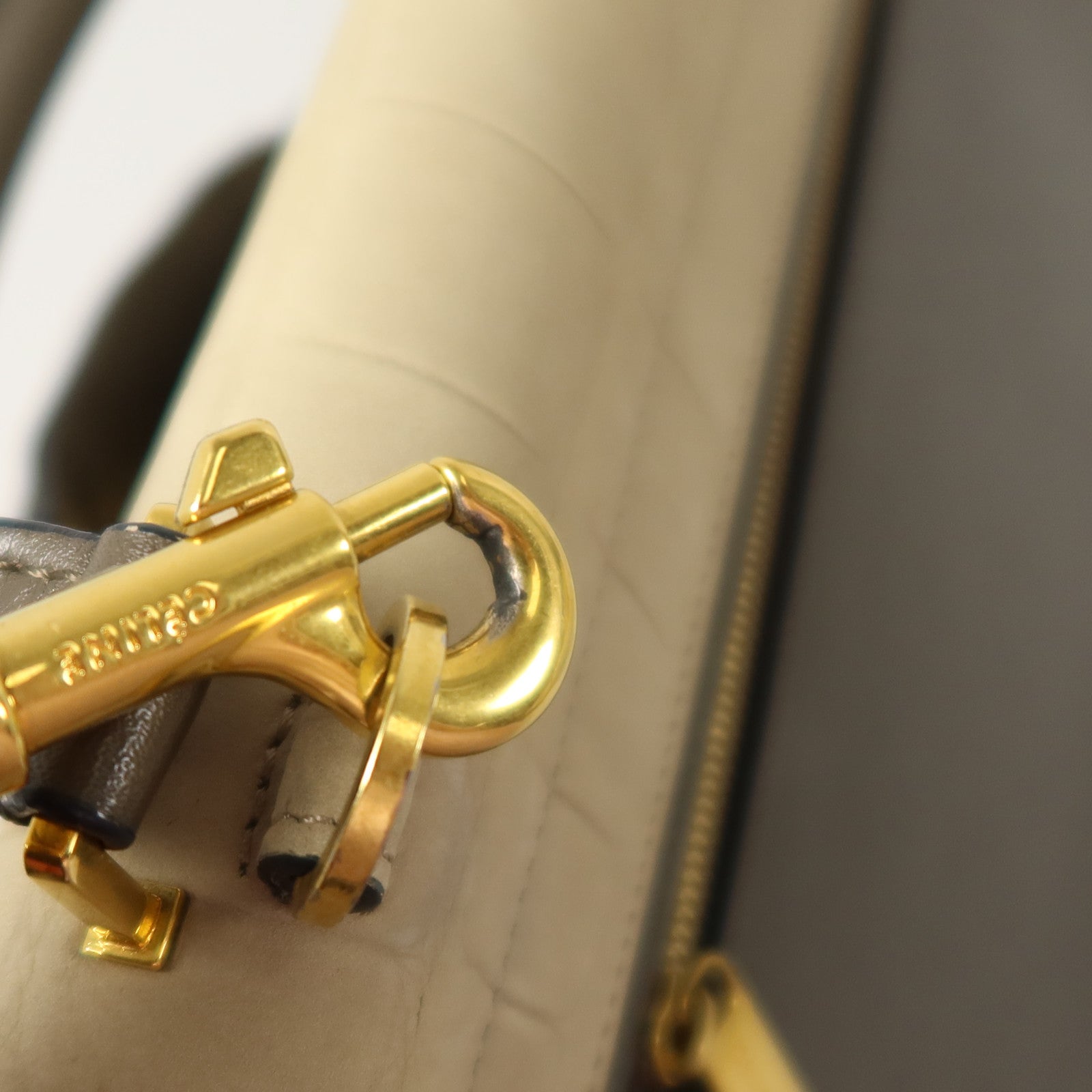 CELINE 牛皮皮革Trapeze金扣手挽肩背兩用袋