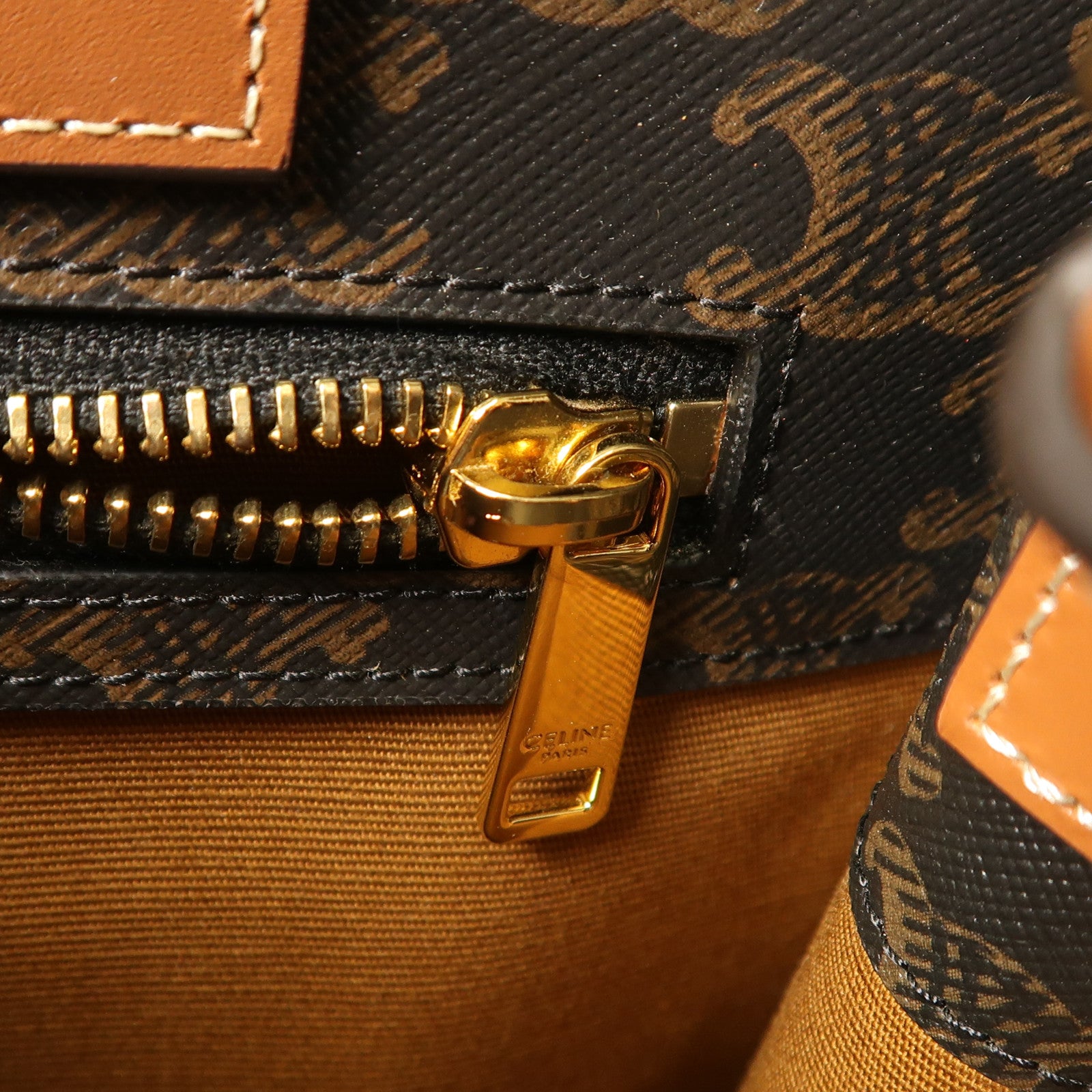 CELINE 塗層帆布Vertical Cabas In Triomphe金扣手挽肩背兩用袋