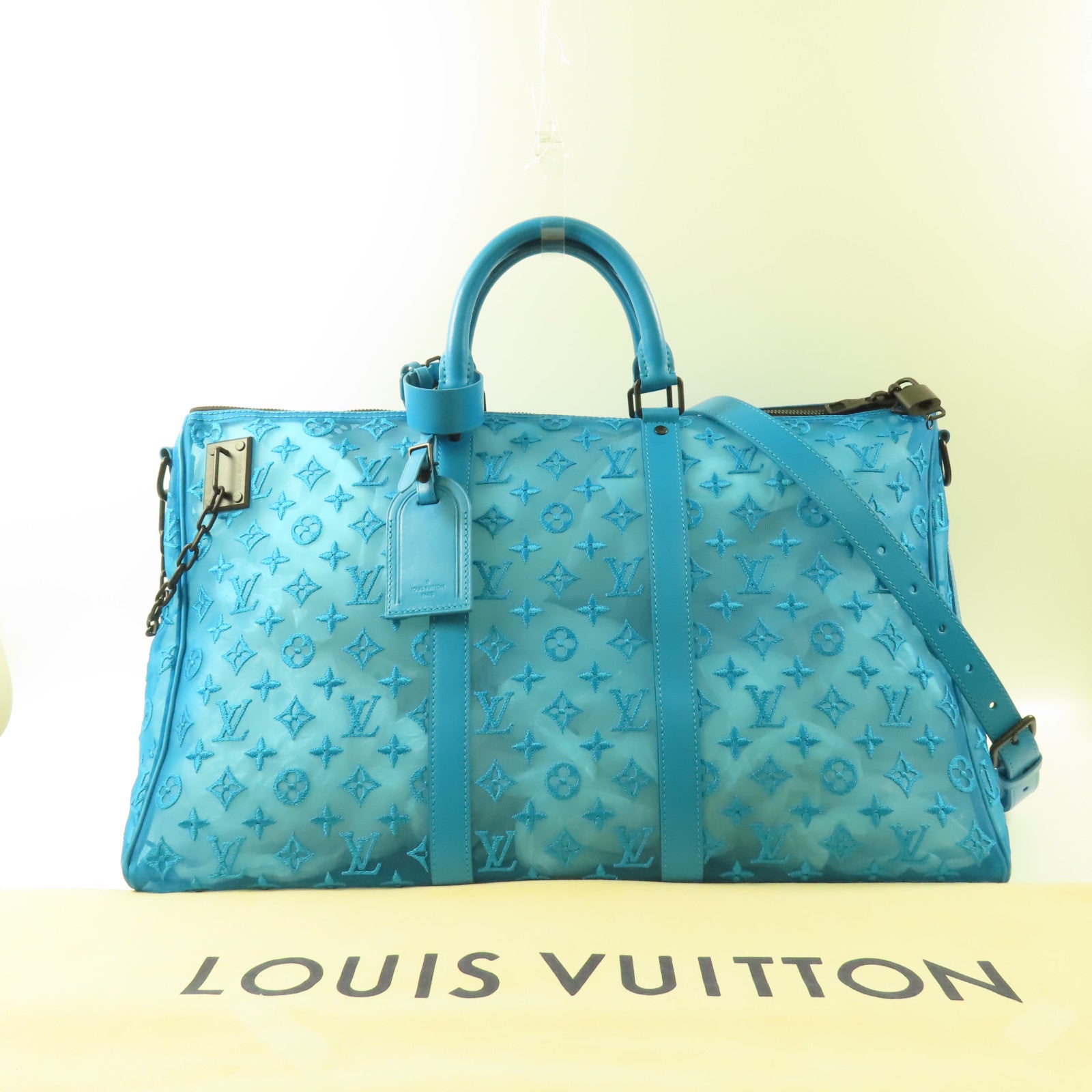 LOUIS VUITTON Monogram Mesh Keepall Triangle Bandouliere 50手挽肩背兩用袋