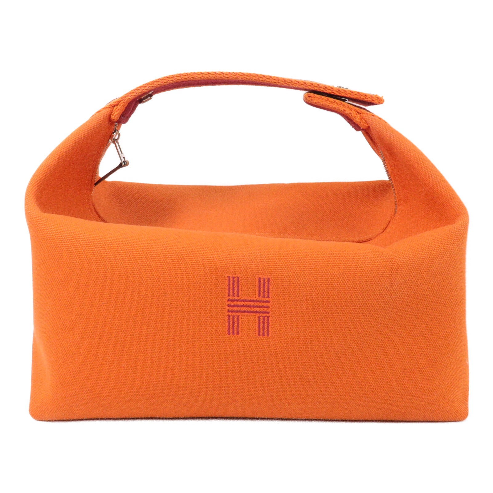 HERMES 帆布Bride-A-Brac Case Large手挽袋Orange