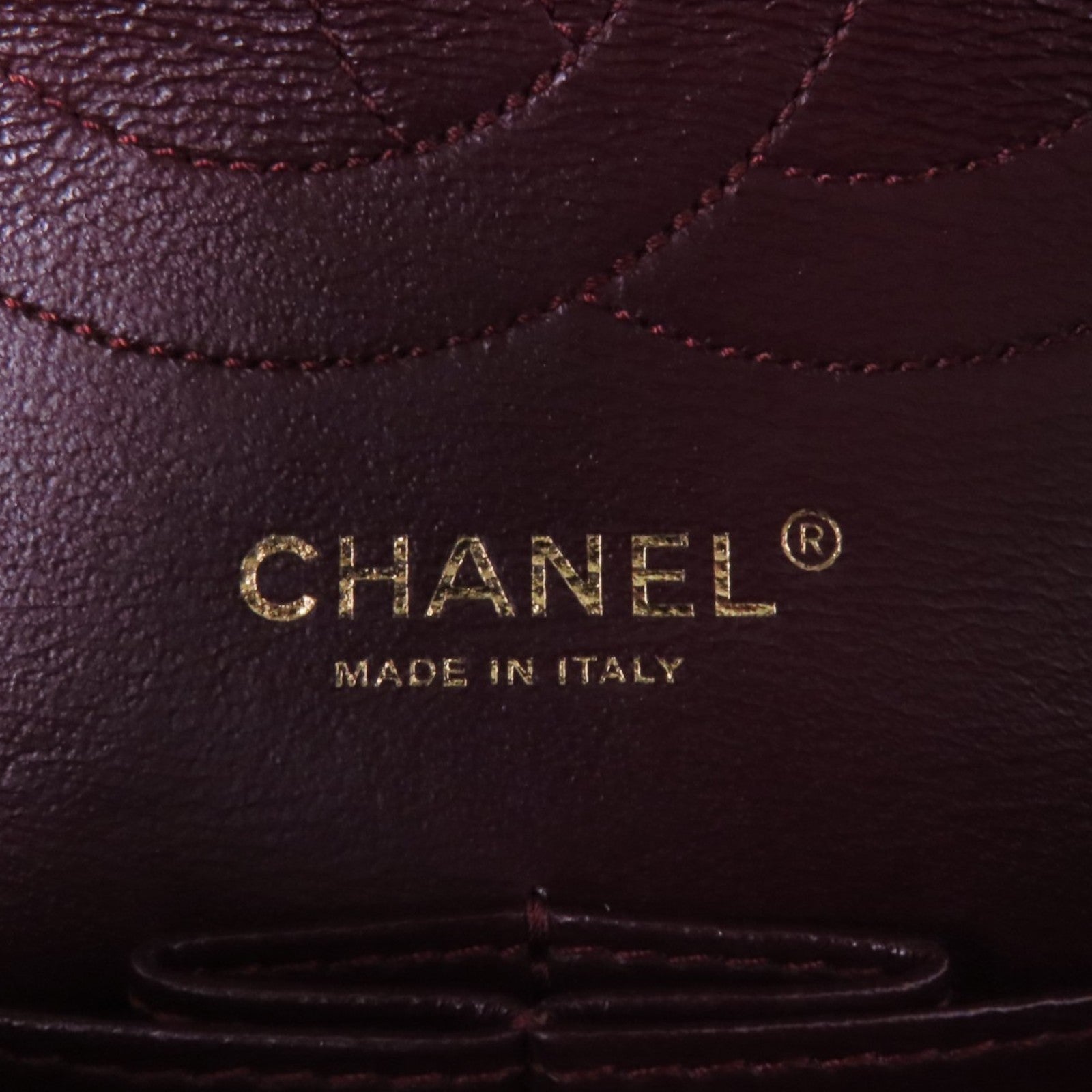 CHANEL 牛皮皮革2.55 28cm金扣鏈帶肩背袋