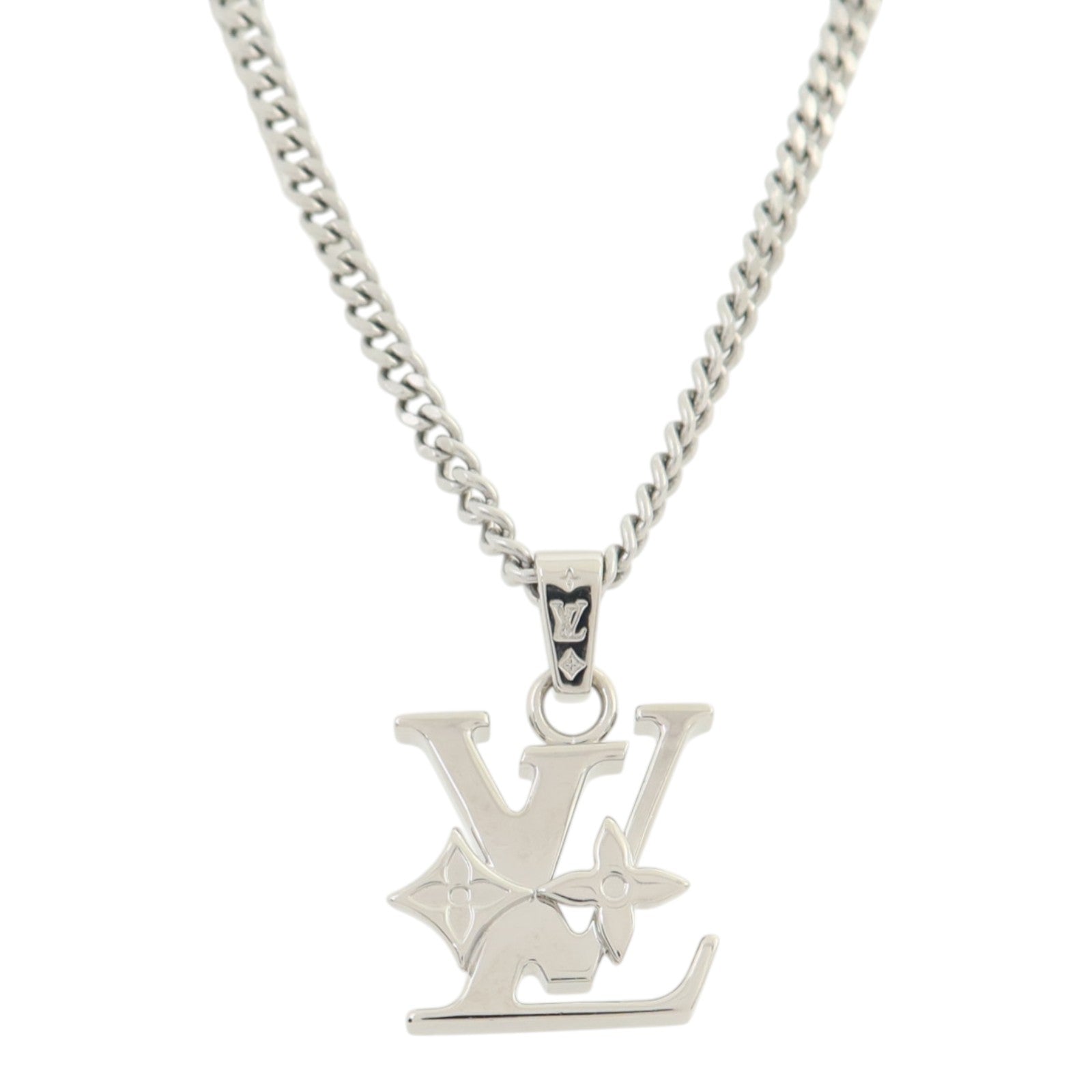 LOUIS VUITTON 金屬Monogram Row Pendant項鍊