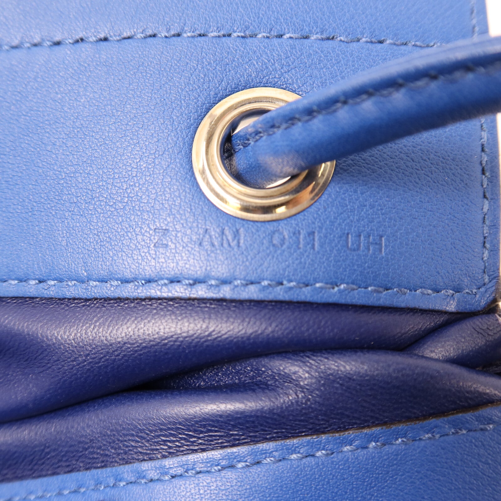 HERMES Swift皮革Aline銀扣肩背Bleu Electrique