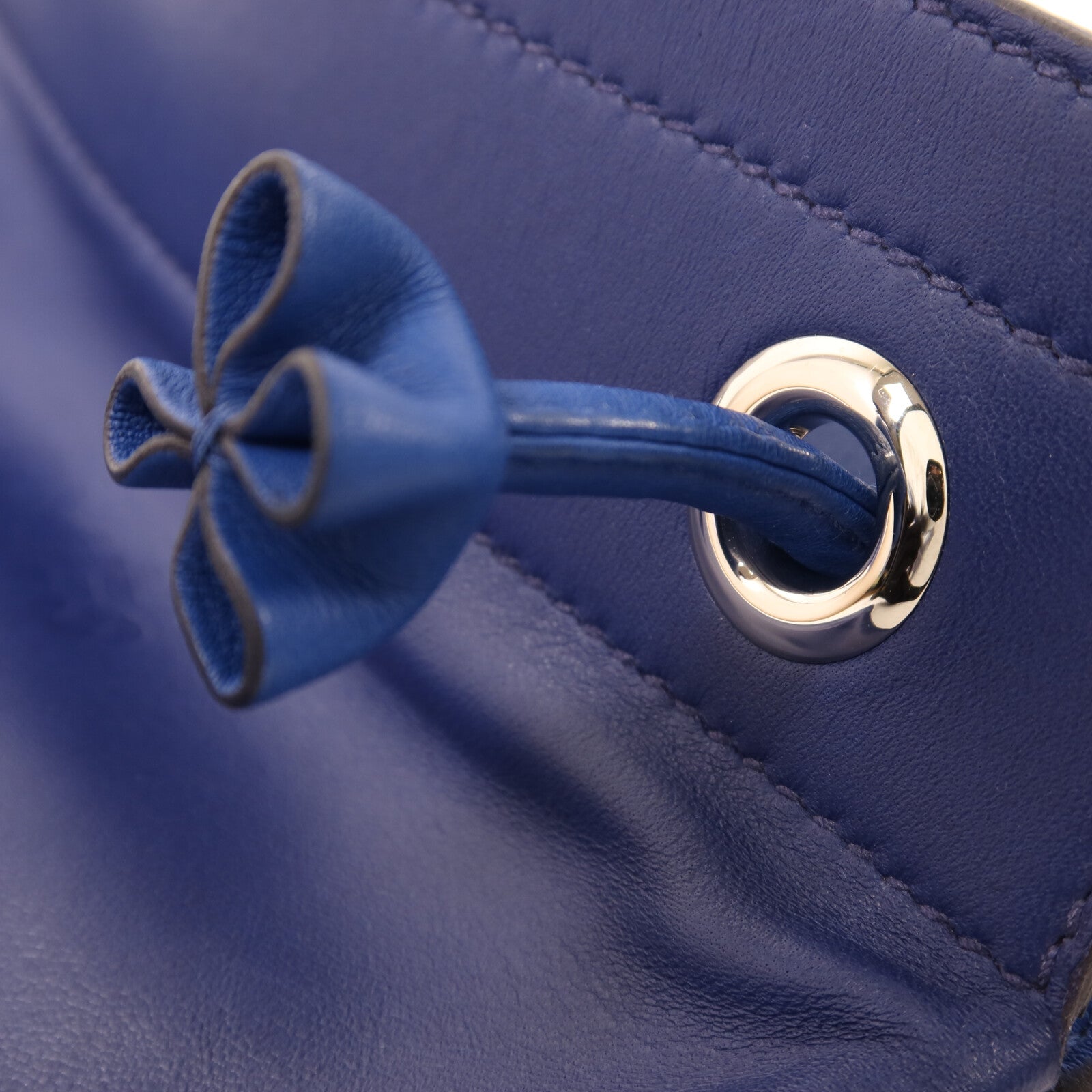 HERMES Swift皮革Aline銀扣肩背Bleu Electrique