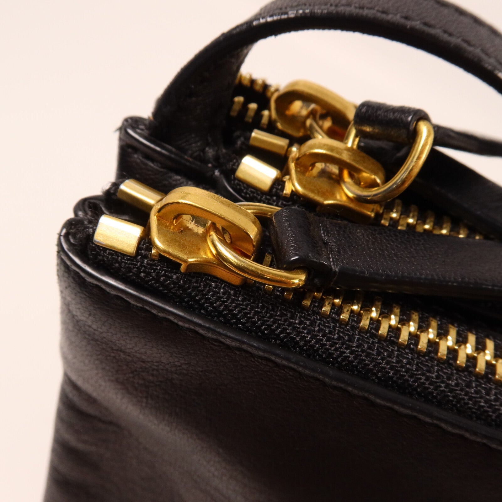 CELINE 羊皮皮革Trio肩背袋