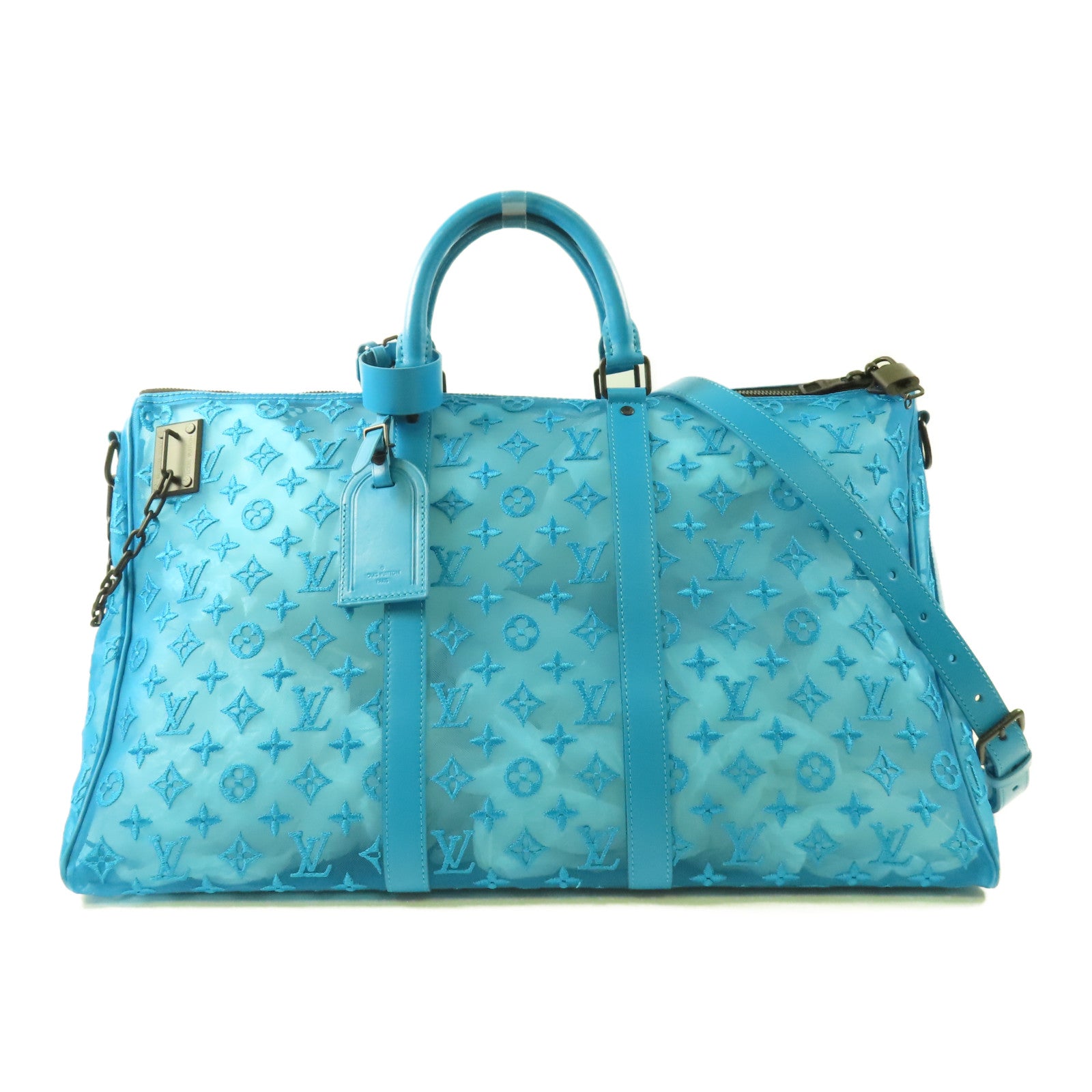 LOUIS VUITTON Monogram Mesh Keepall Triangle Bandouliere 50手挽肩背兩用袋