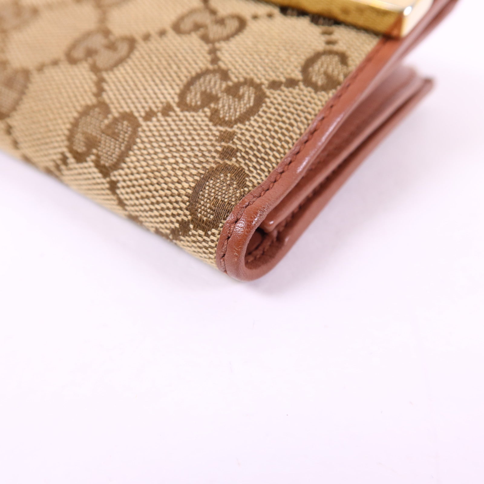 GUCCI 帆布Long Bifold Wallet金扣長錢包
