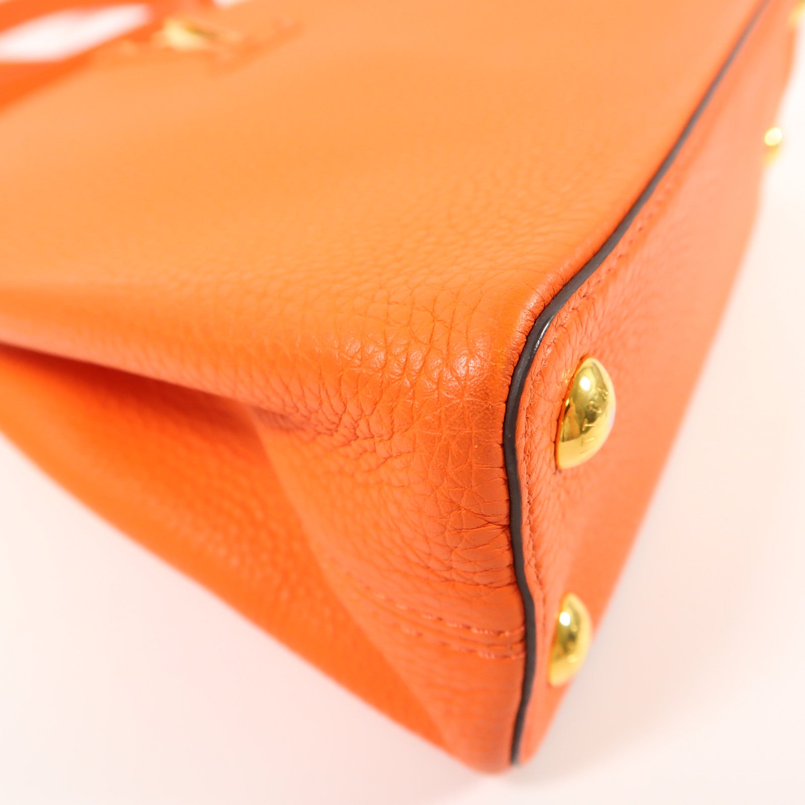 LOUIS VUITTON LV GHW Capucines BB 2 Way Shoulder Bag M51778 Calfskin Orange