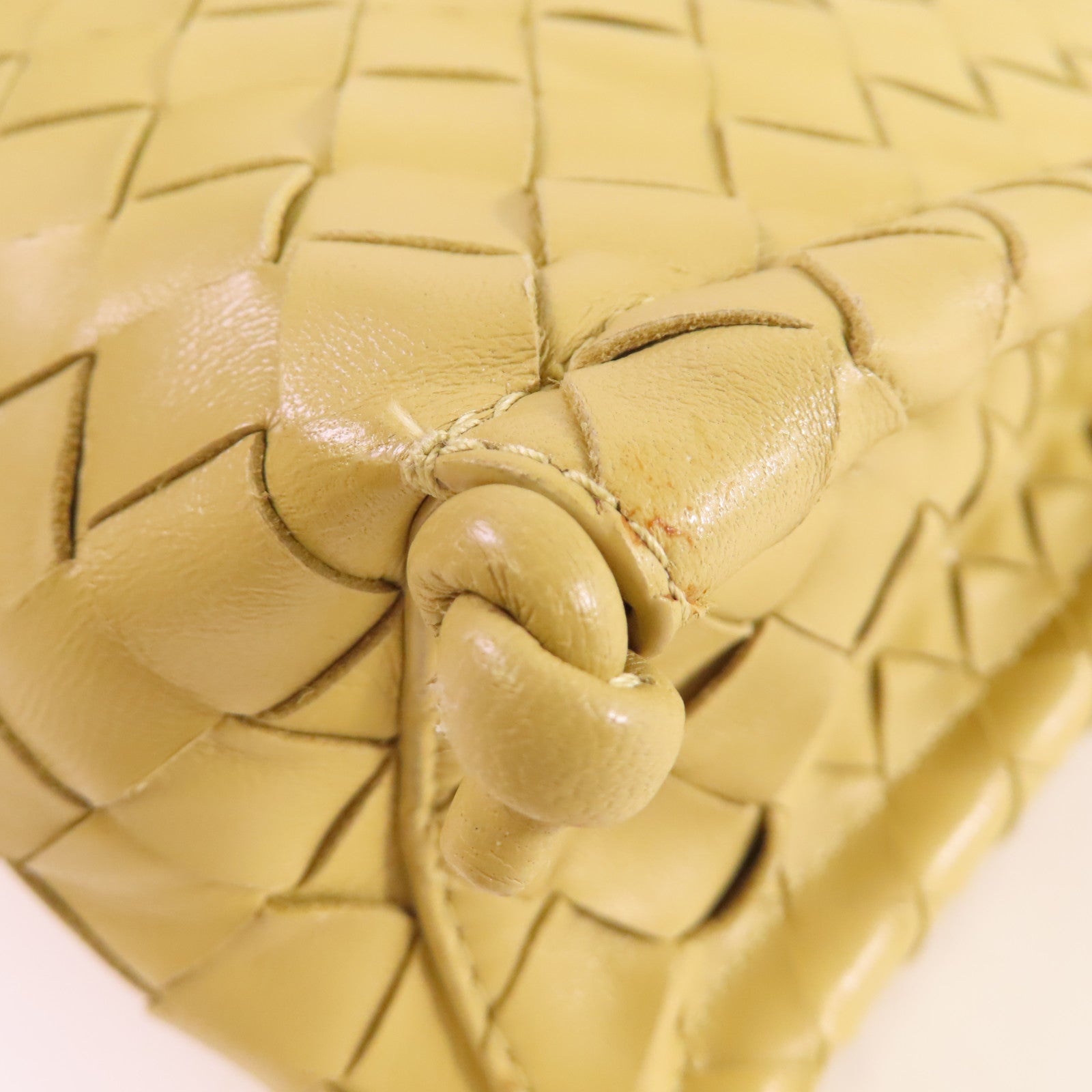 BOTTEGA VENETA 織紋皮革Shoulder Bag肩背袋黃色