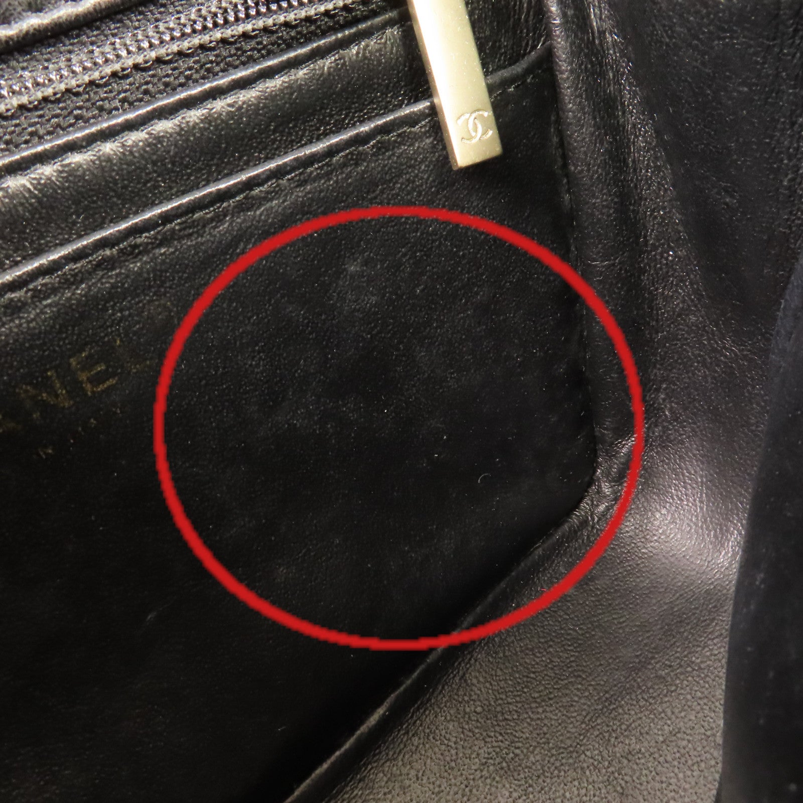 CHANEL 菱格羊皮皮革Chain Shoulder Bag金扣鏈帶肩背袋黑色