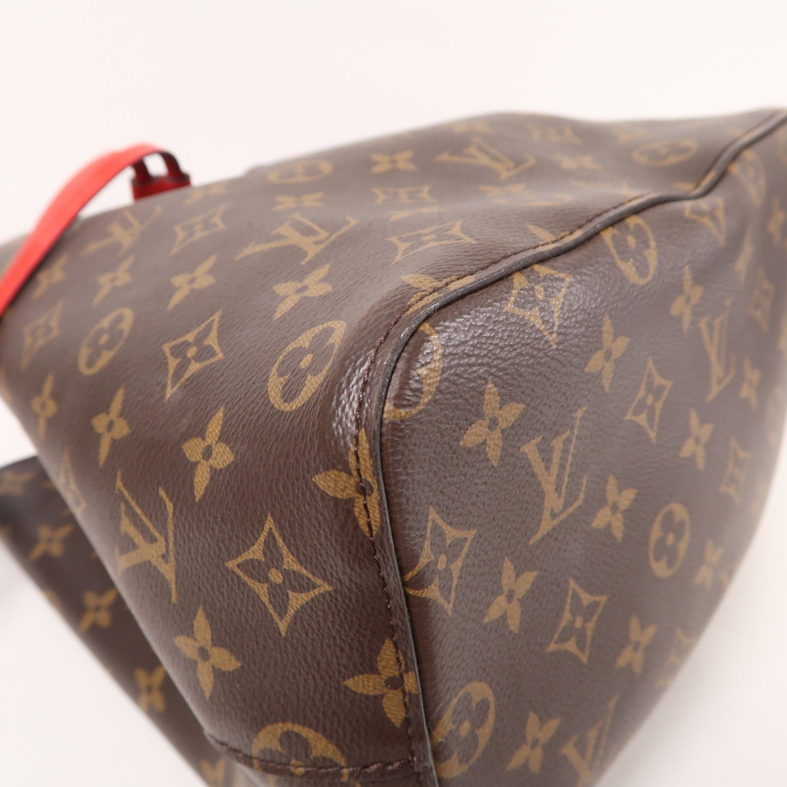 LOUIS VUITTON GHW Neo Noe Bucket Bag Shoulder Handbag M44021 Monogram Coquelicot