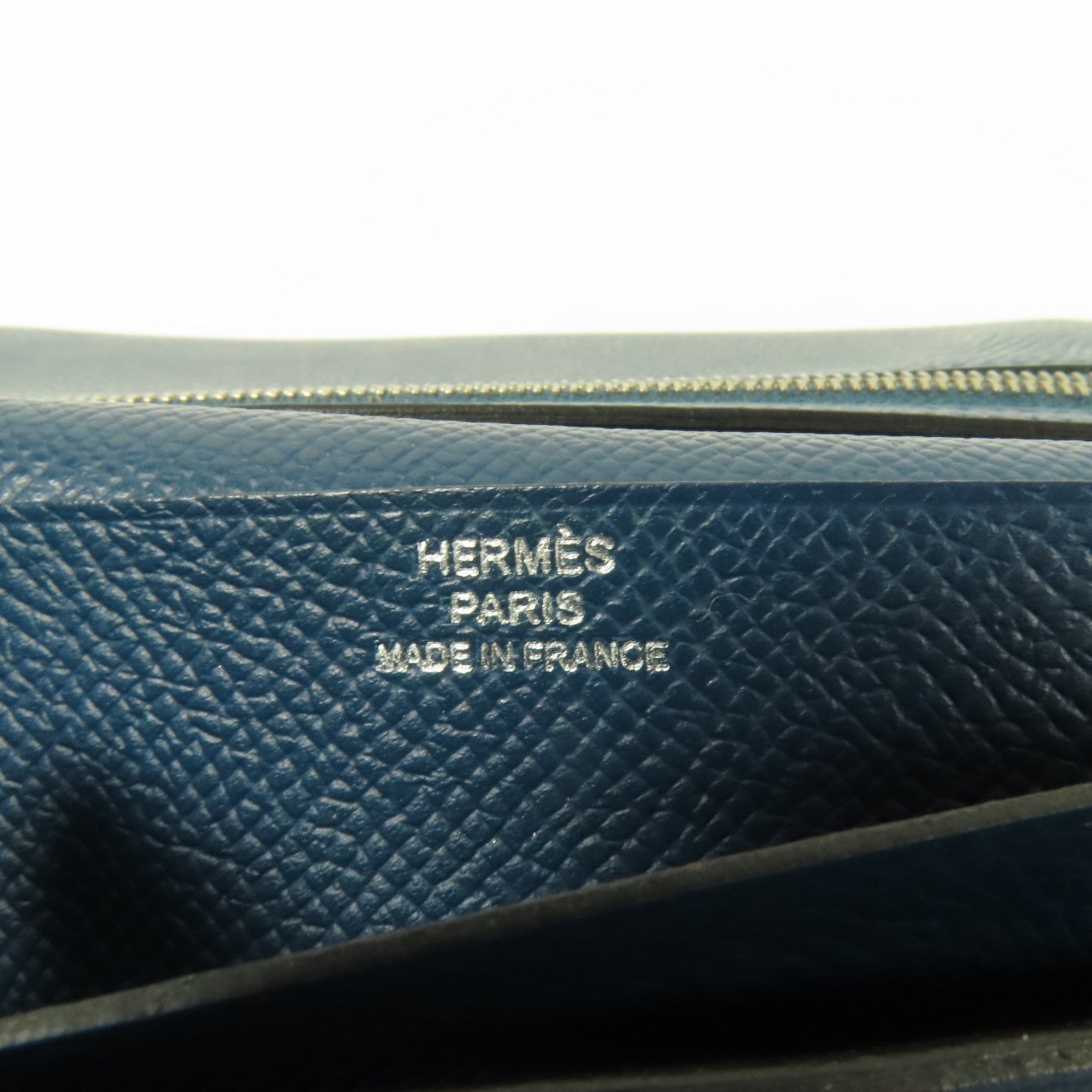 HERMES Epsom皮革Bearn Trifold Wallet銀扣長錢包