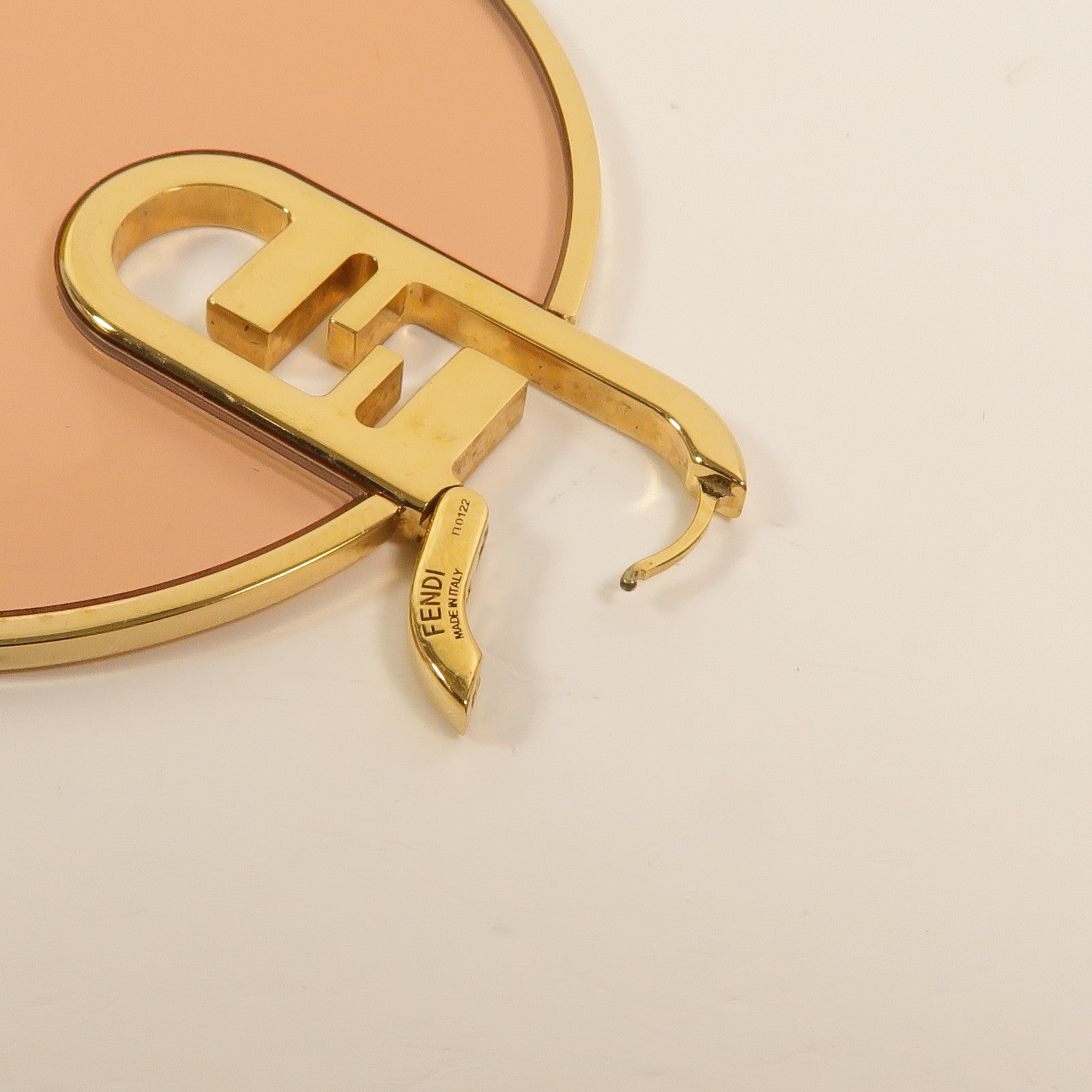 FENDI 金屬/Plexiglass FF Logo Earrings耳環