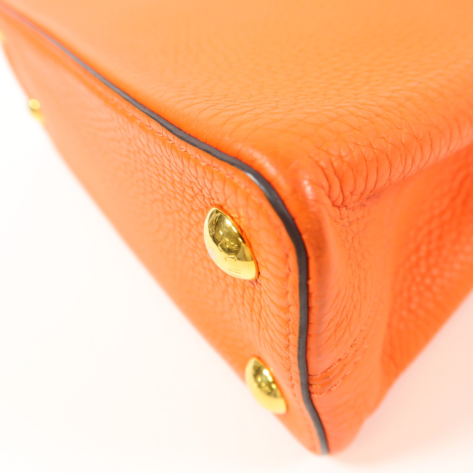 LOUIS VUITTON LV GHW Capucines BB 2 Way Shoulder Bag M51778 Calfskin Orange
