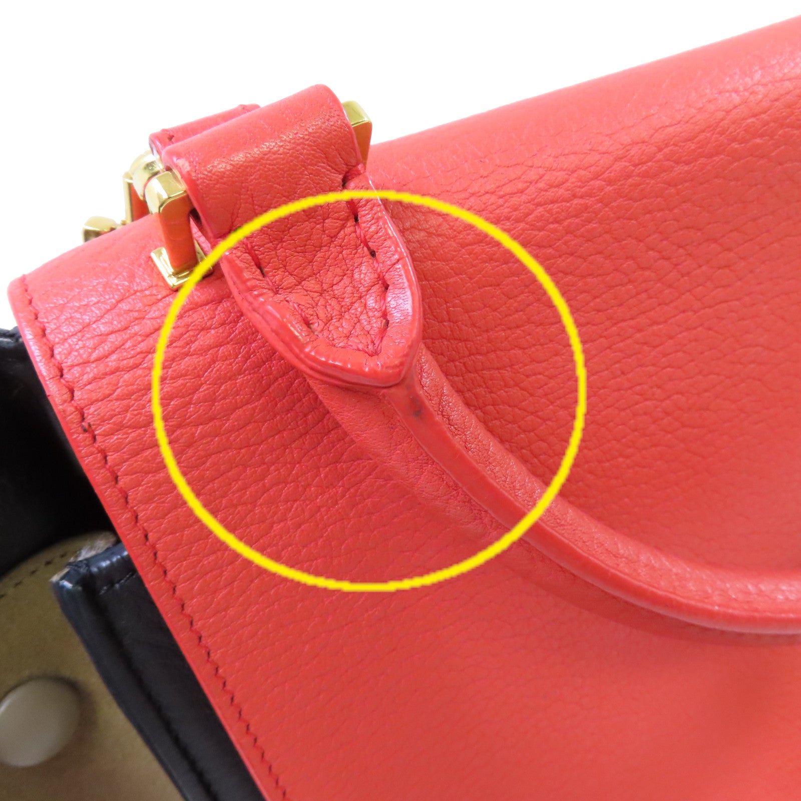 CELINE 牛皮皮革Trapeze 2Way Shoulder Bag金扣手挽肩背兩用袋紅色/黑色/啡色
