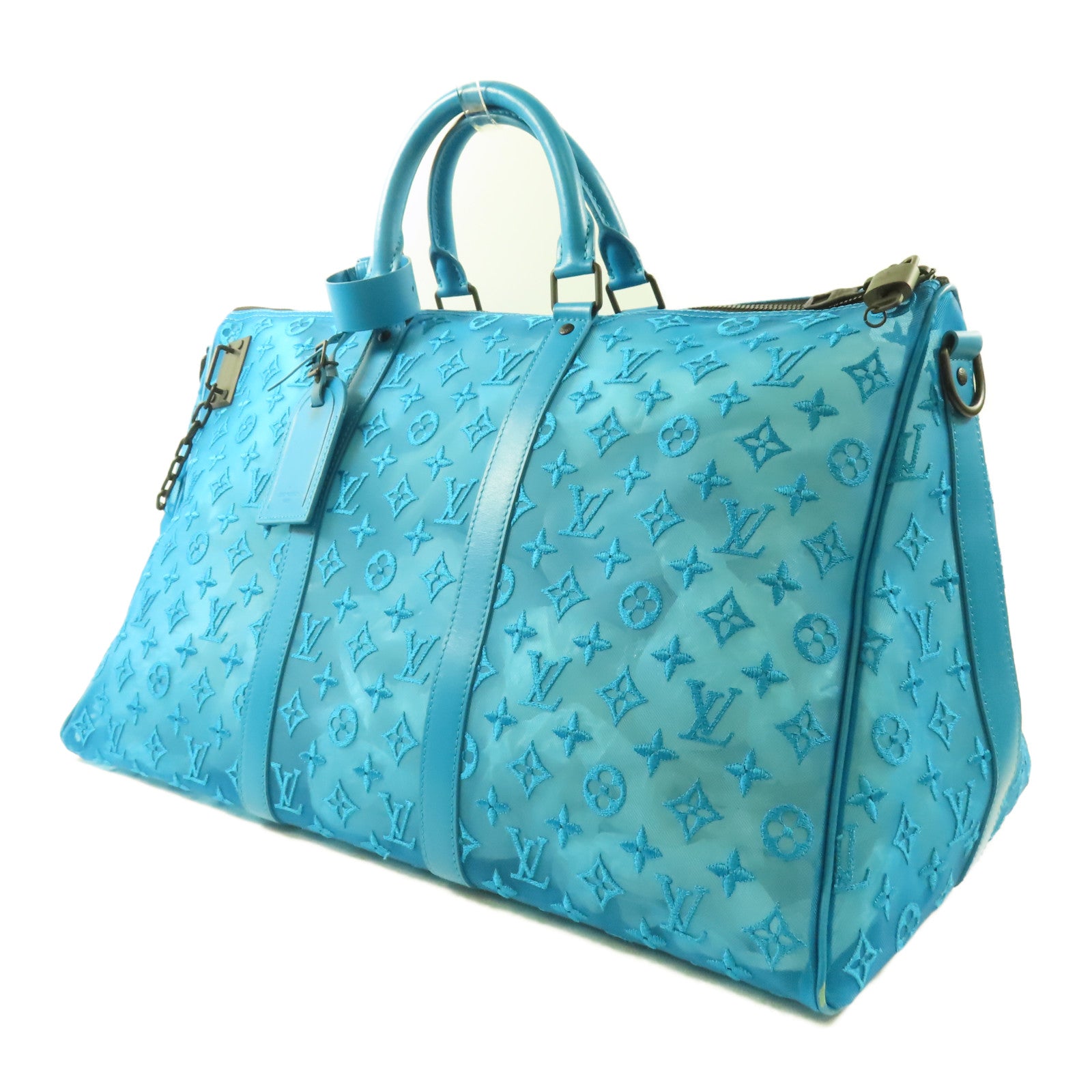 LOUIS VUITTON Monogram Mesh Keepall Triangle Bandouliere 50手挽肩背兩用袋