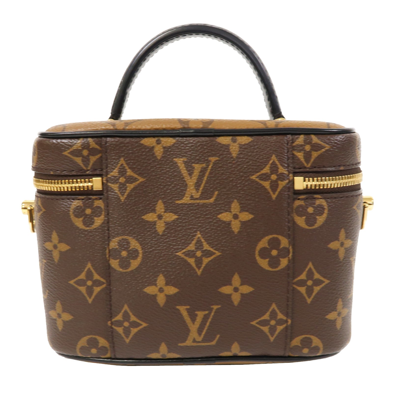 LOUIS VUITTON Monogram Vanity PM金扣手挽肩背兩用袋啡色