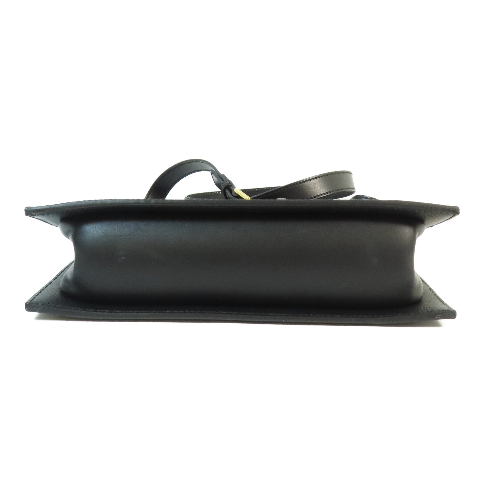 HERMES Swift皮革/Epsom皮革Sacabar 24金扣肩背袋Noir