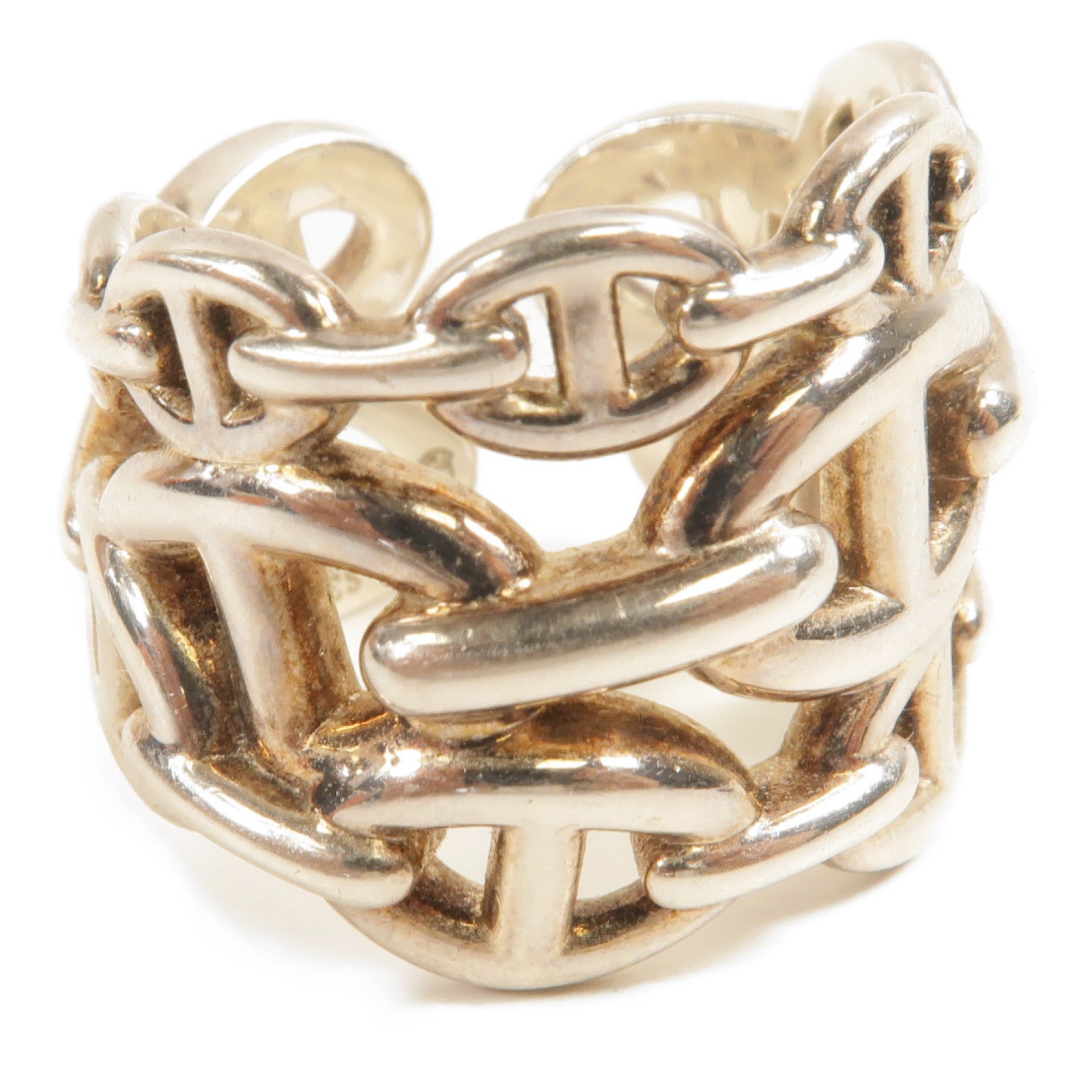 HERMESChain D'ancre Enchainee Ring Silver US#5.75