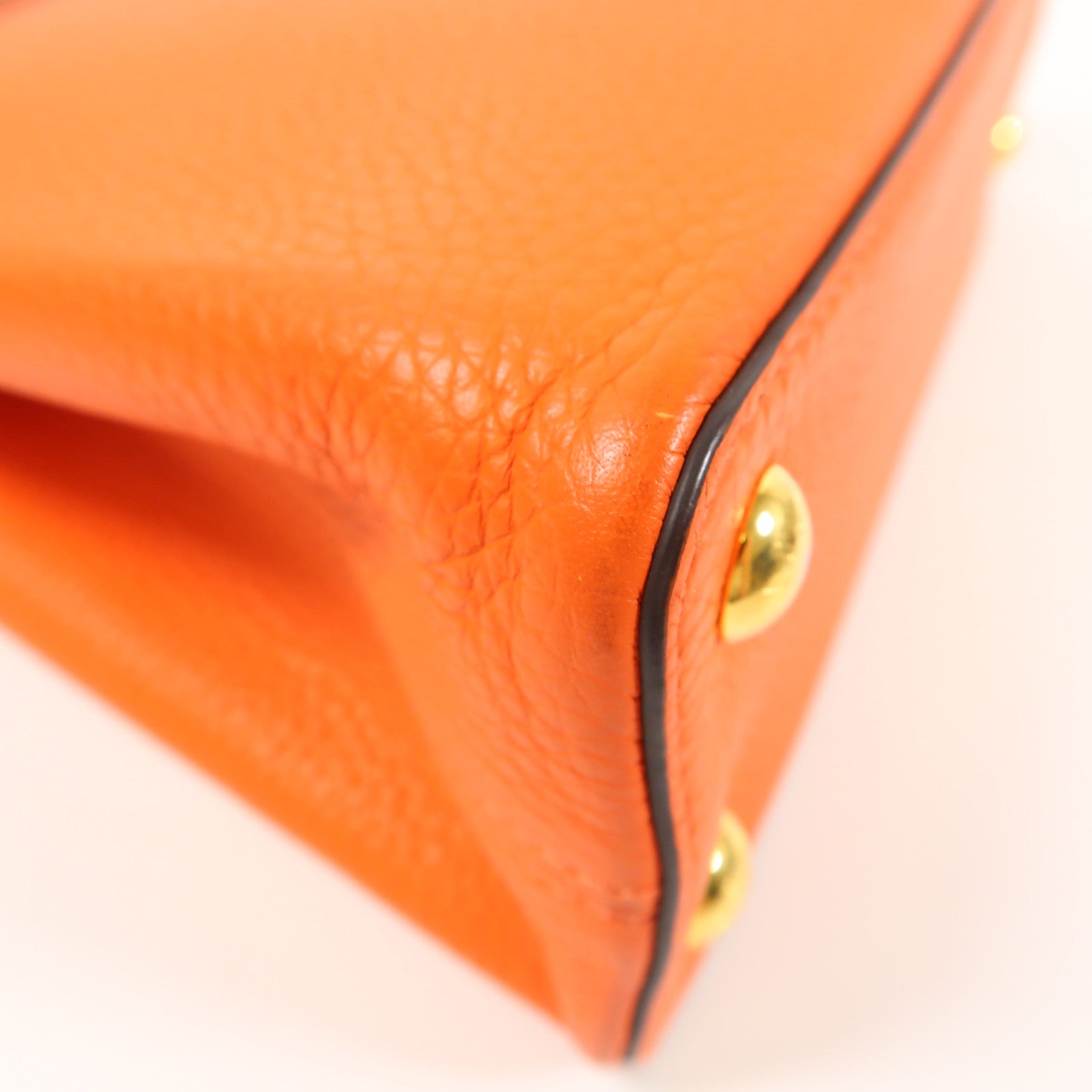 LOUIS VUITTON LV GHW Capucines BB 2 Way Shoulder Bag M51778 Calfskin Orange